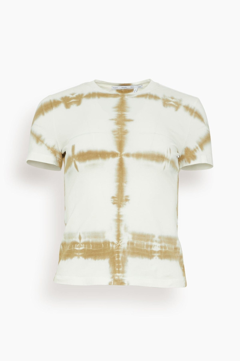 Brewer T-Shirt in White/Khaki 1