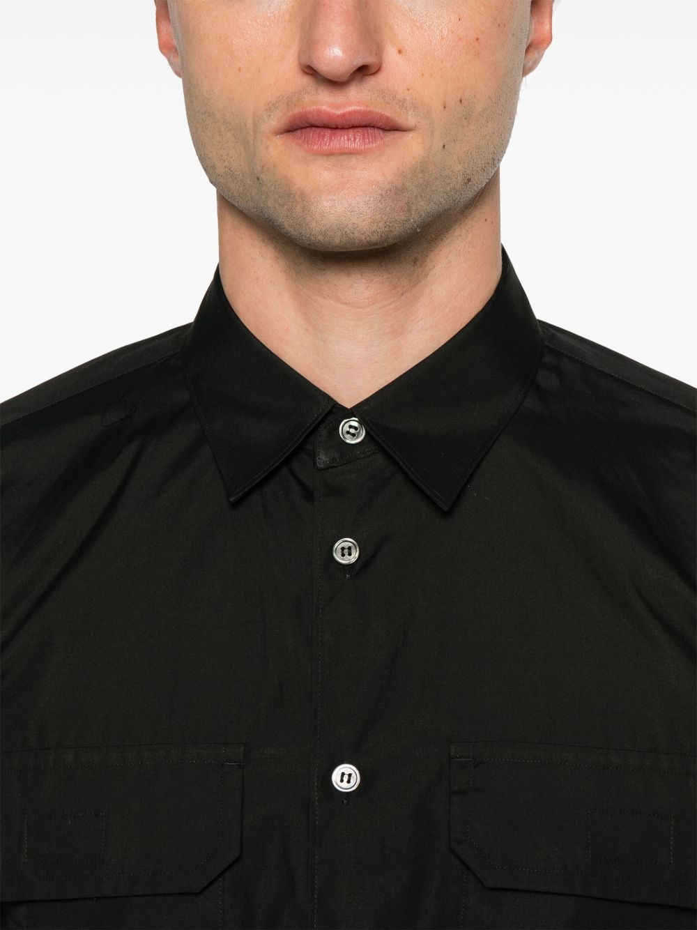 draped-detail shirt - 5