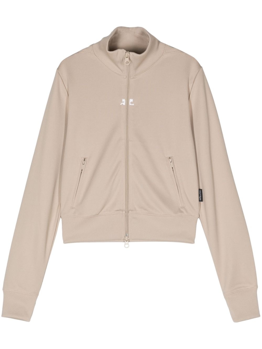 zip-up interlock track jacket - 1