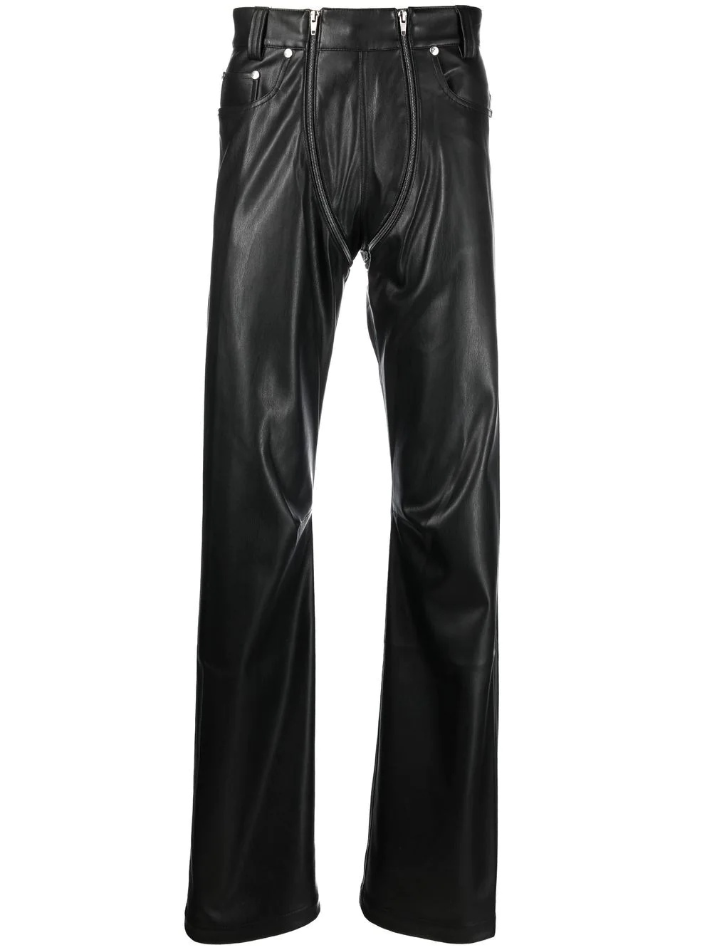 mid-rise straight-leg trousers - 1