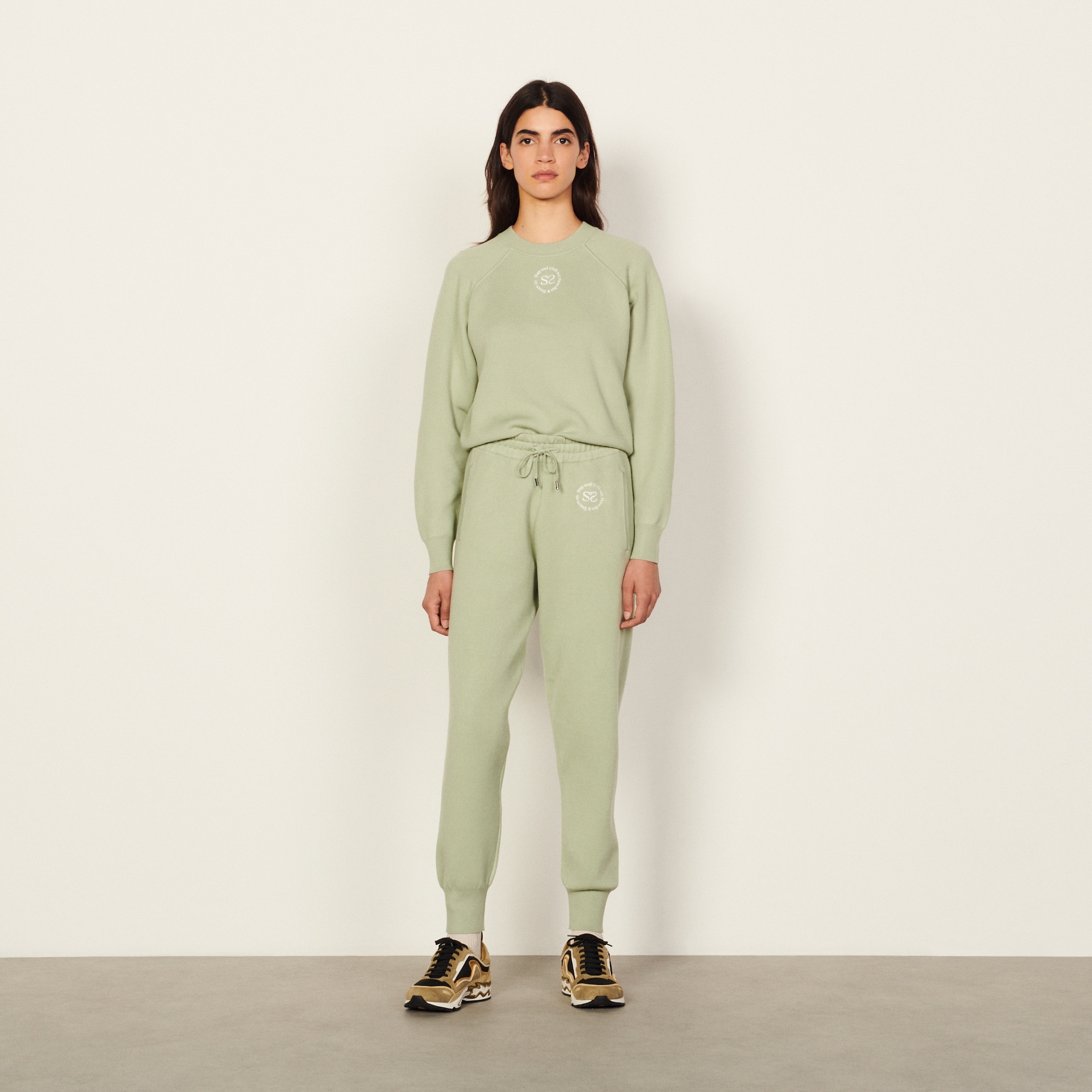 Knit jogging bottoms with embroidery - 5