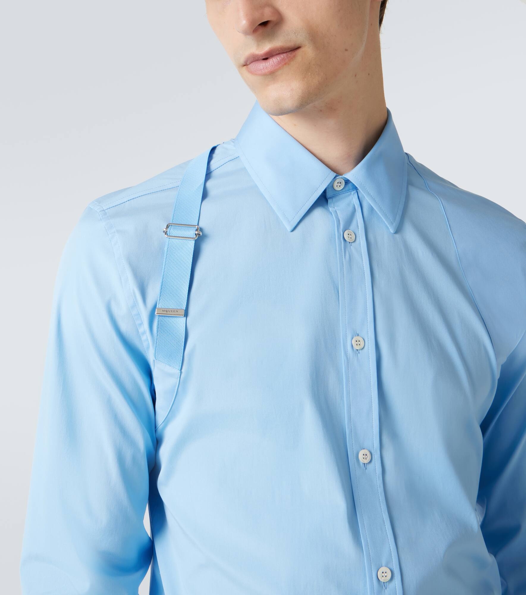 Cotton-blend poplin shirt - 6