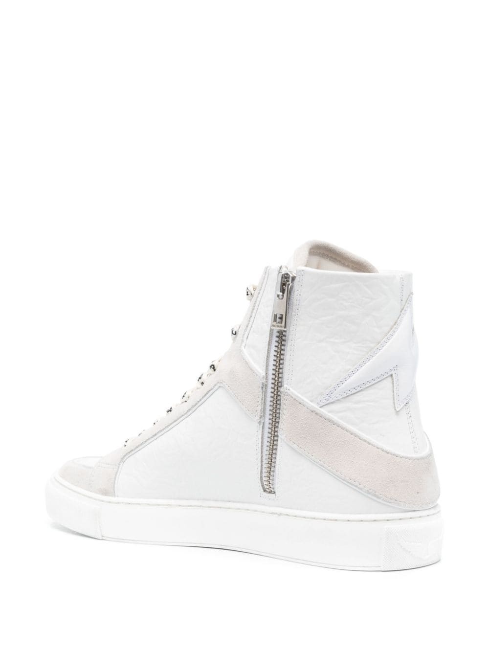 High Flash panelled leather sneakers - 3