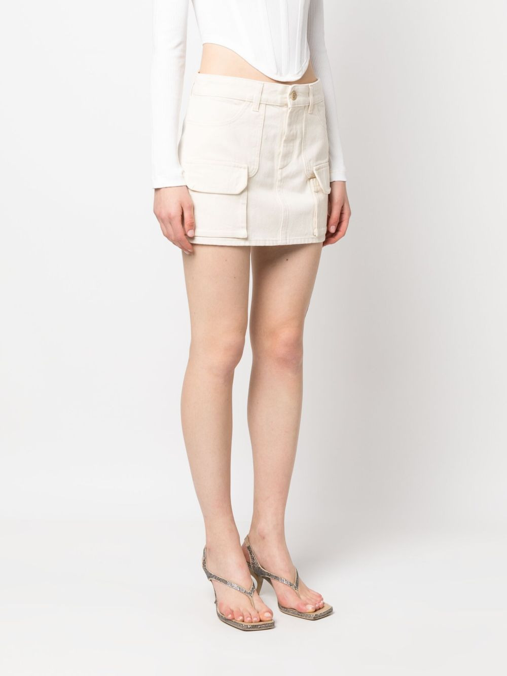 flap pocket-detail miniskirt - 3