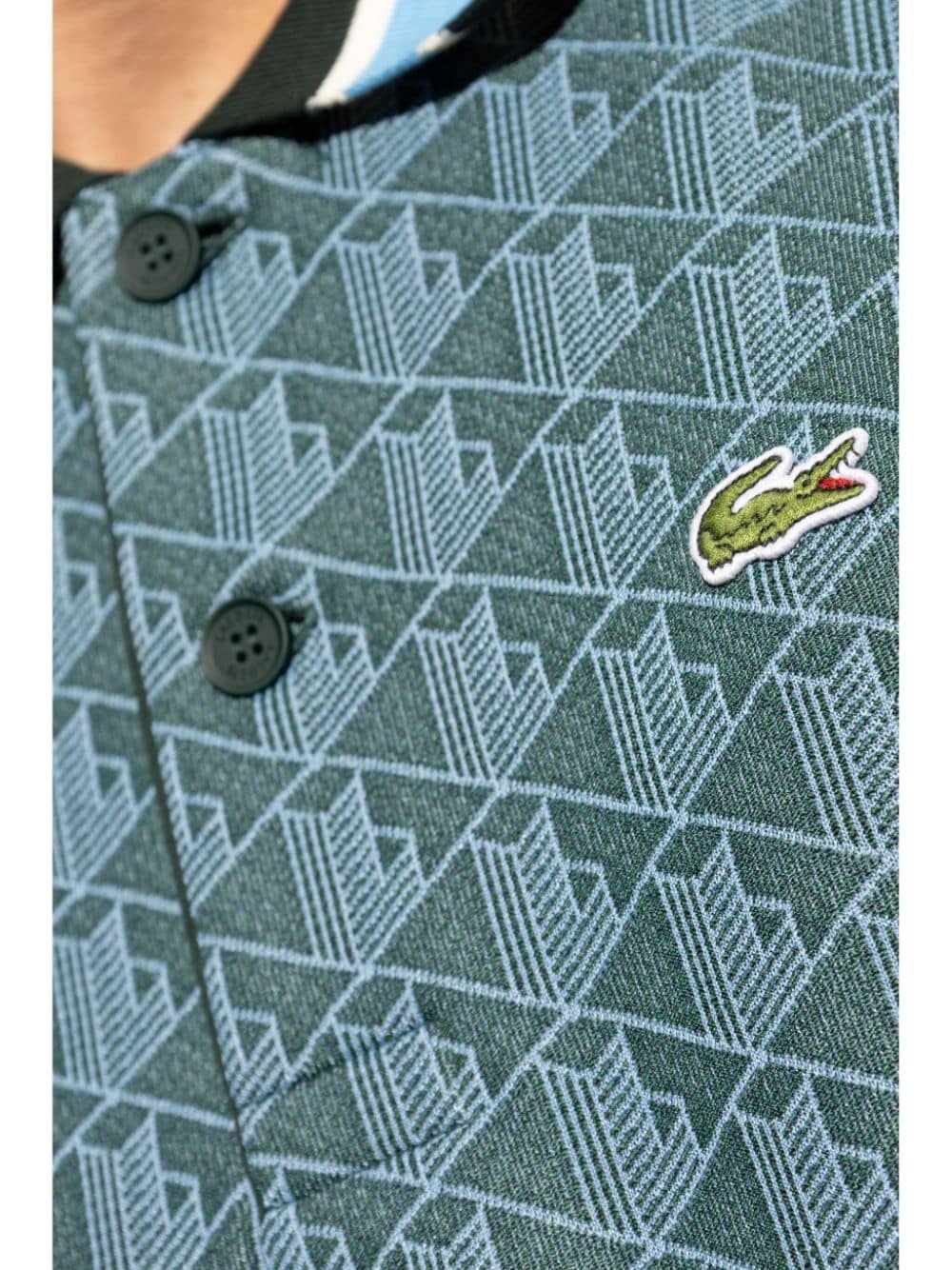 monogram pattern polo shirt - 5