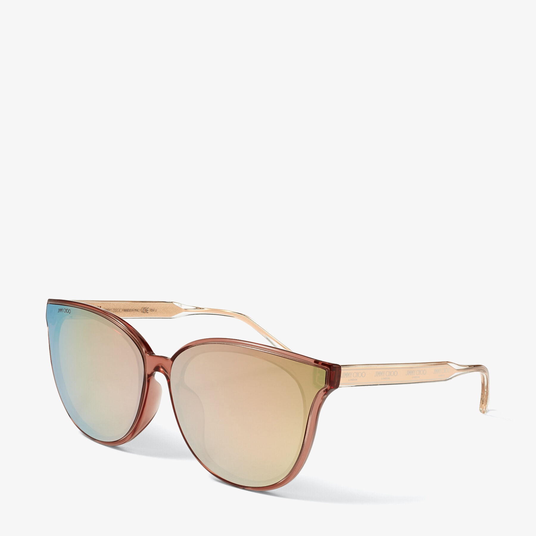 Jaime
Nude Oval-Frame Sunglasses with Repeat Logo - 3