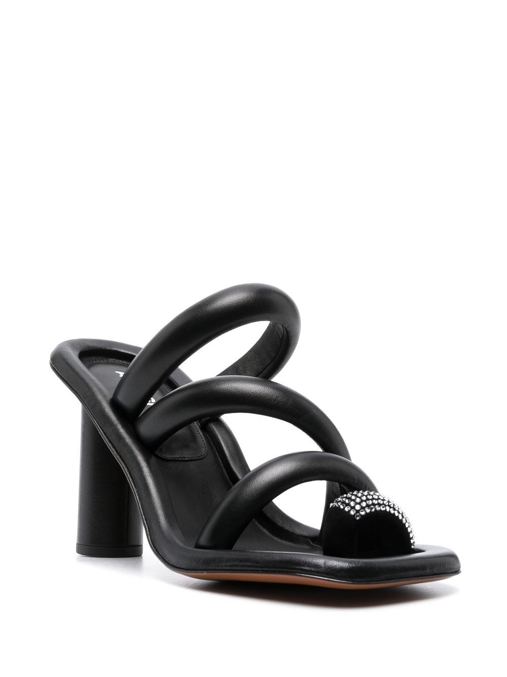crystal-embellished leather sandals - 2