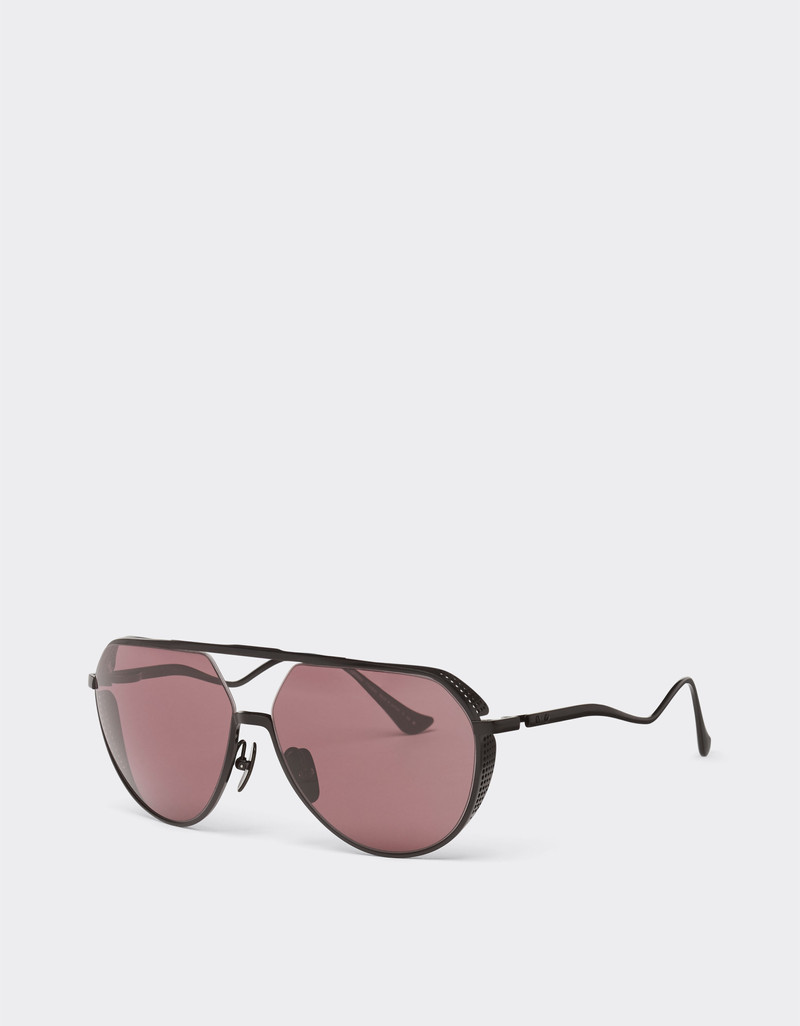 Ferrari sunglasses in matt black titanium with exclusive Contrast Pro™ lenses 3