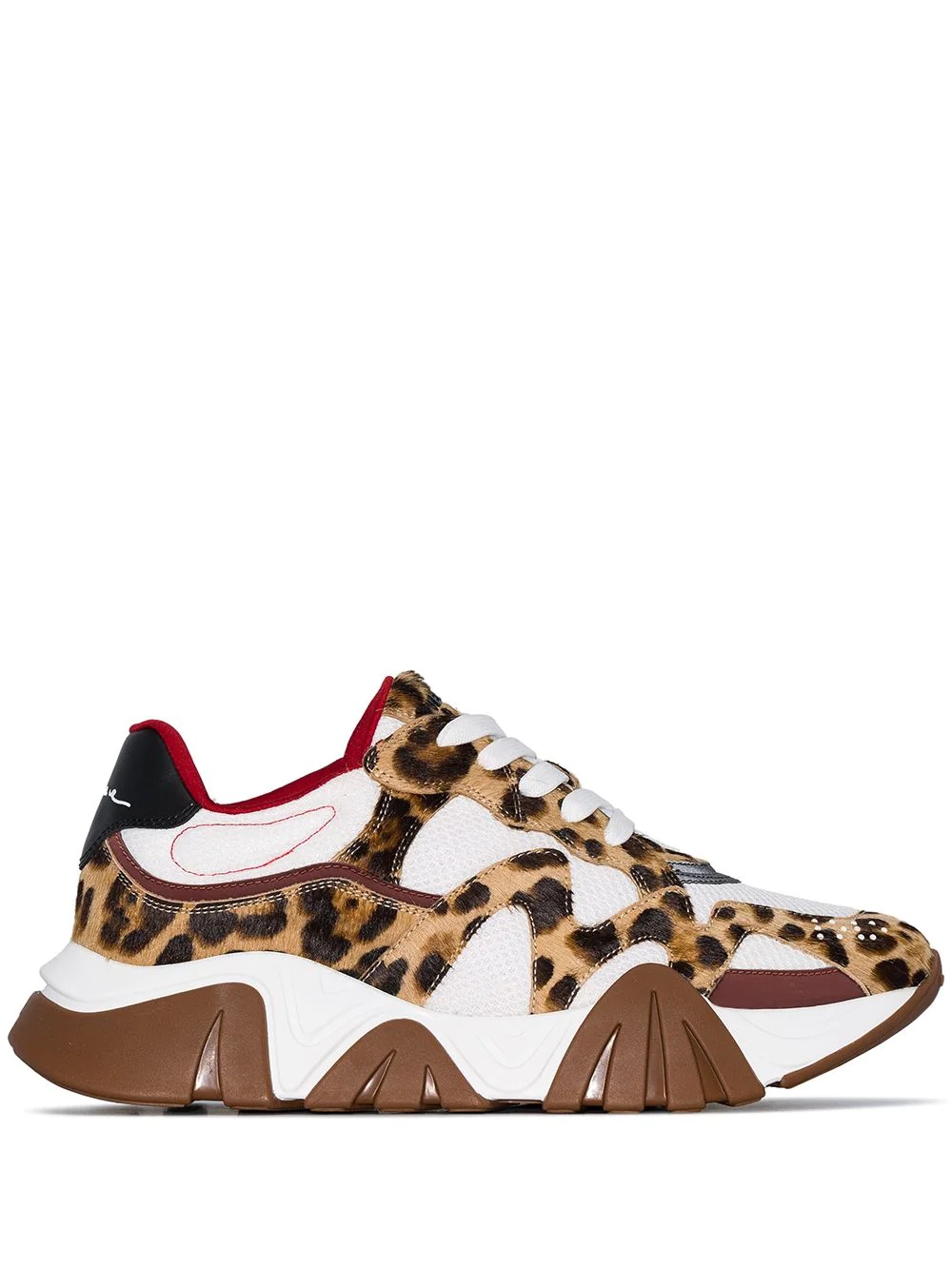 leopard-print sneakers - 1