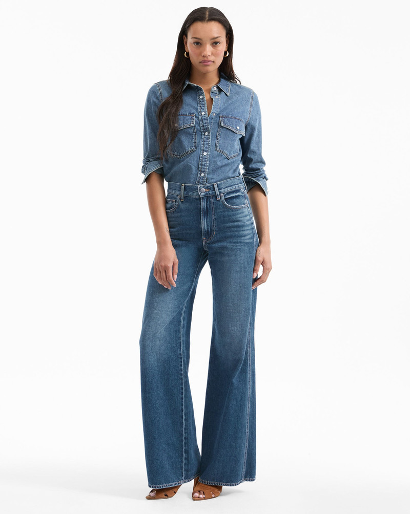 VERONICA BEARD KASEY MID RISE WIDE-LEG JEAN outlook