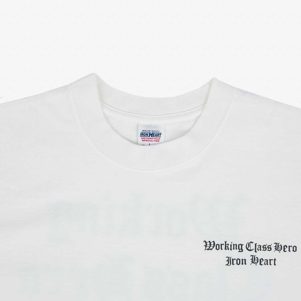IHPT-2303-WHT 7.5oz Printed Loopwheel Crew Neck T-Shirt - White - 9