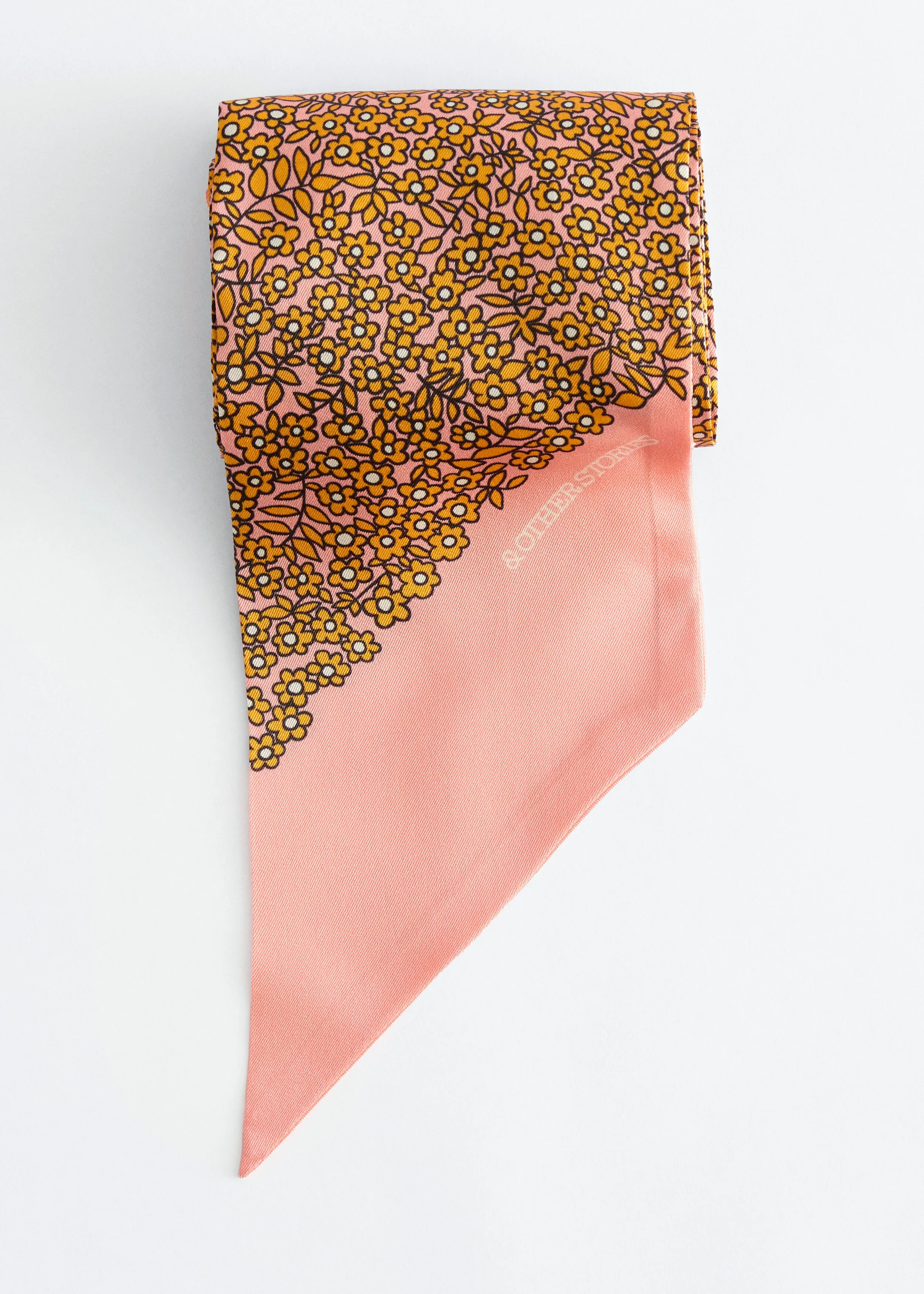 Slim Silk Print Scarf - 1