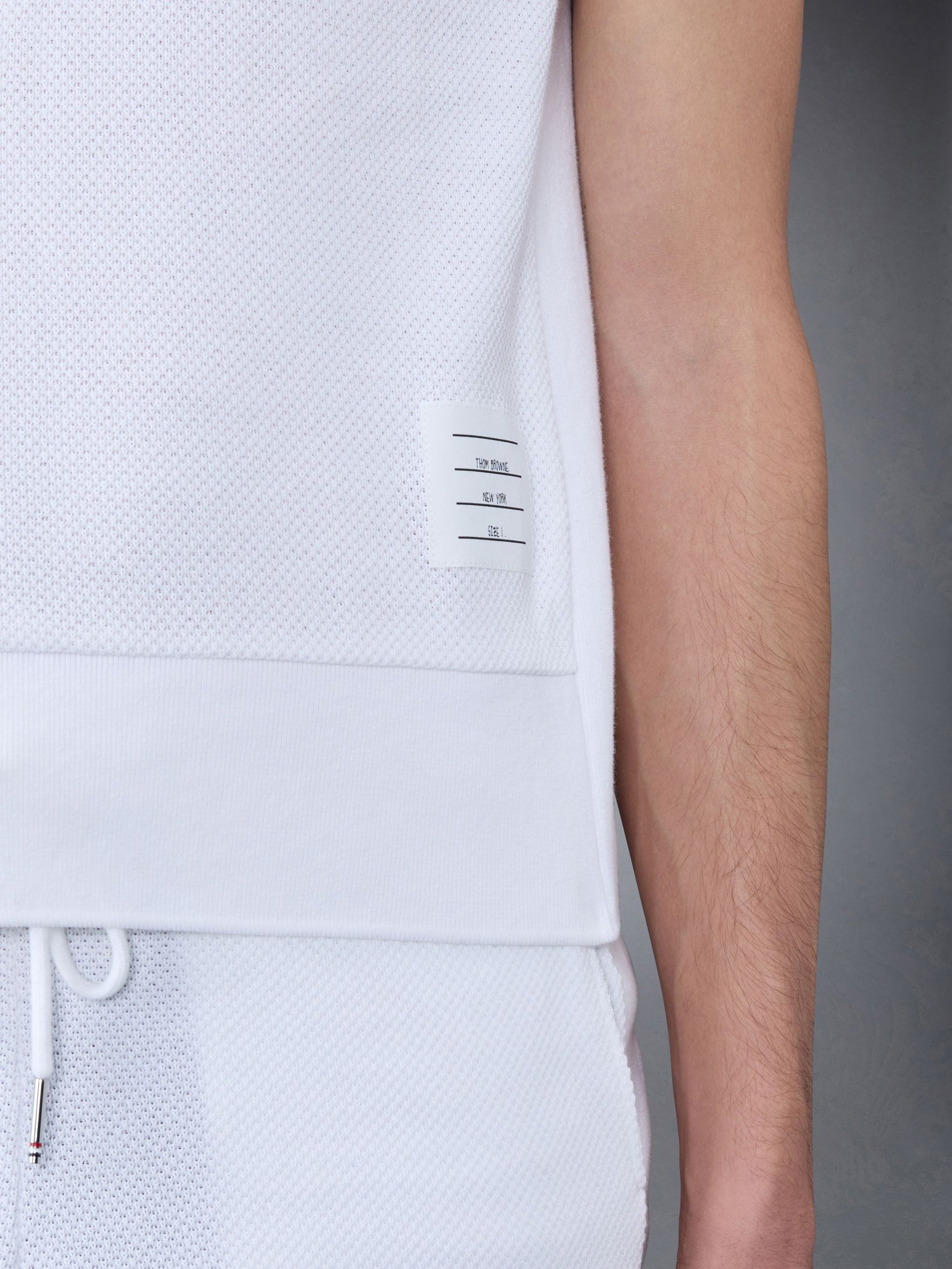 Textured Cotton Tuck Rib Short Sleeve Tee - 5