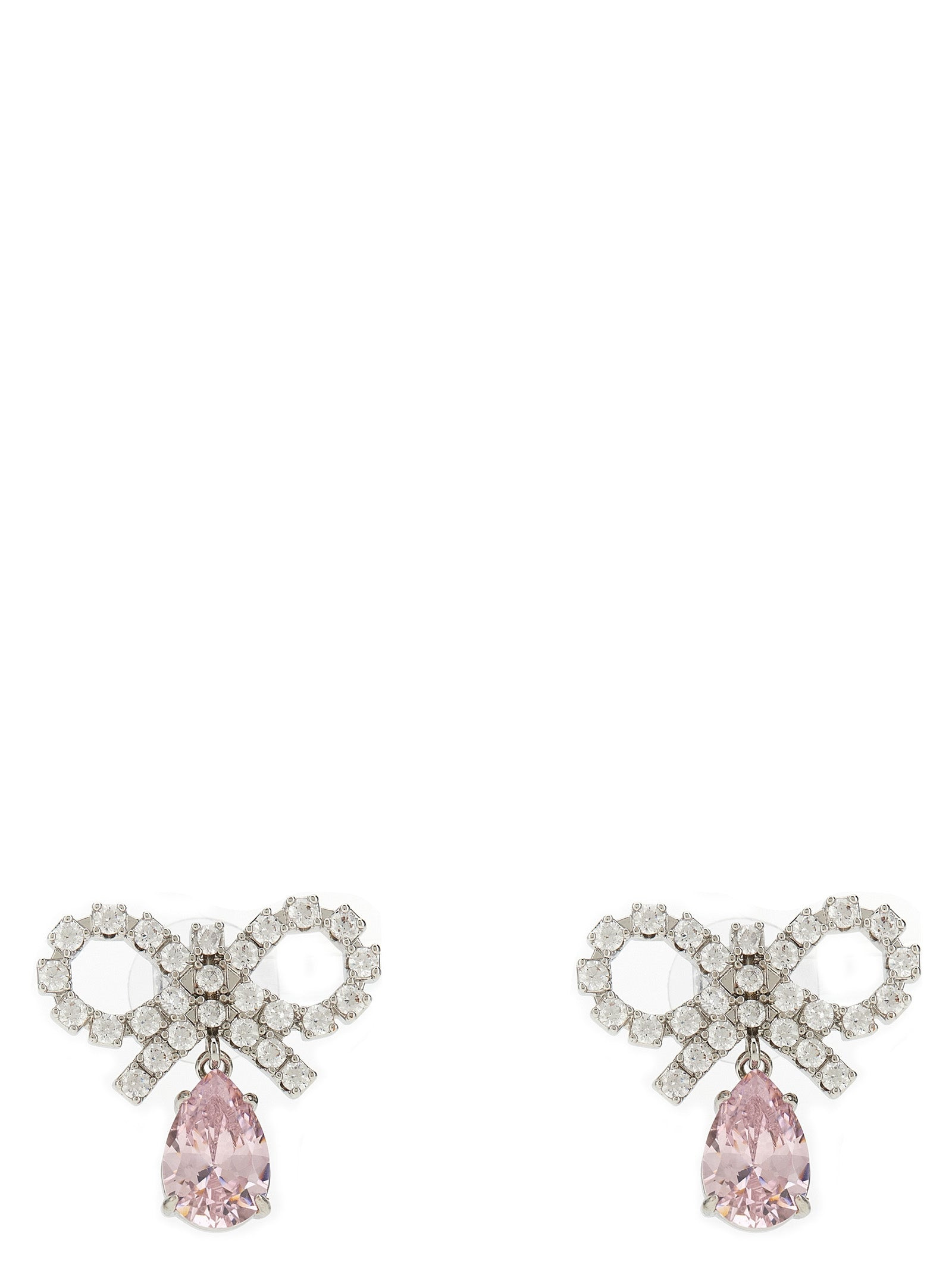Self Portrait Women 'Micro Bow Pink Droplet' Earrings - 1