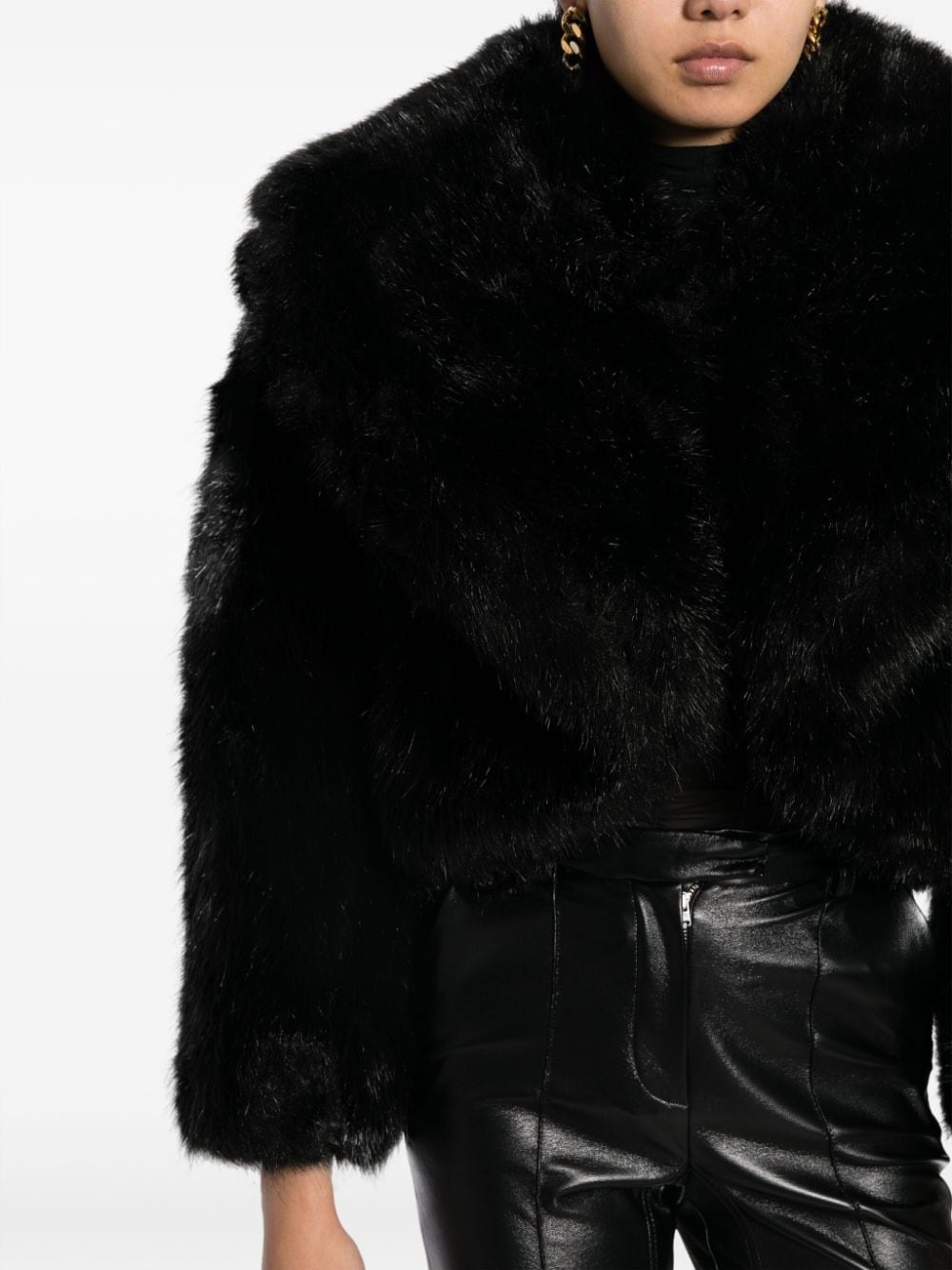 faux-fur hooded jacket - 5