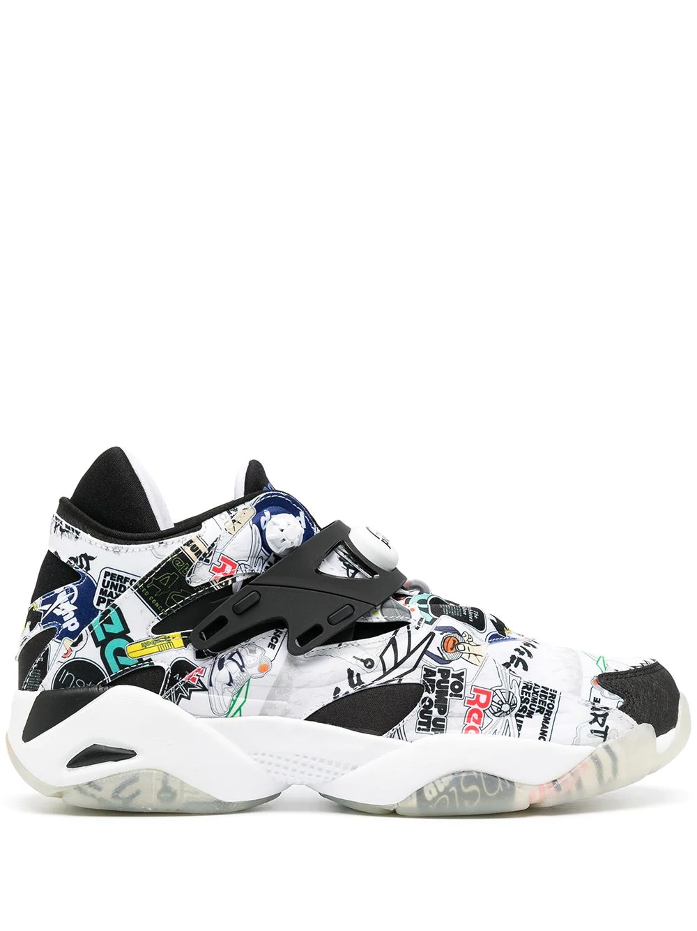 graffiti print trainers - 1