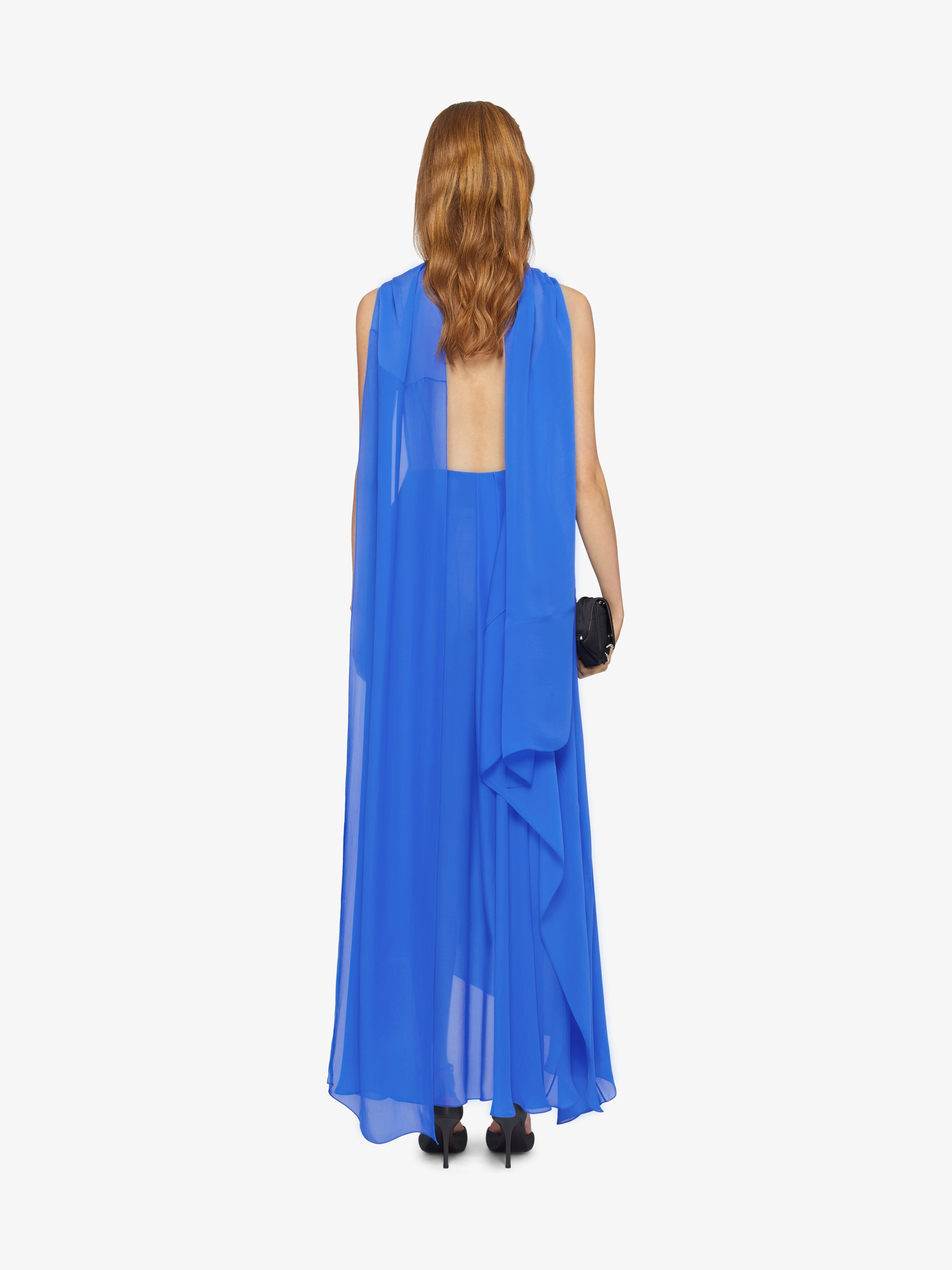 Givenchy DRAPED DRESS IN SATIN WITH LAVALLIÈRE | REVERSIBLE