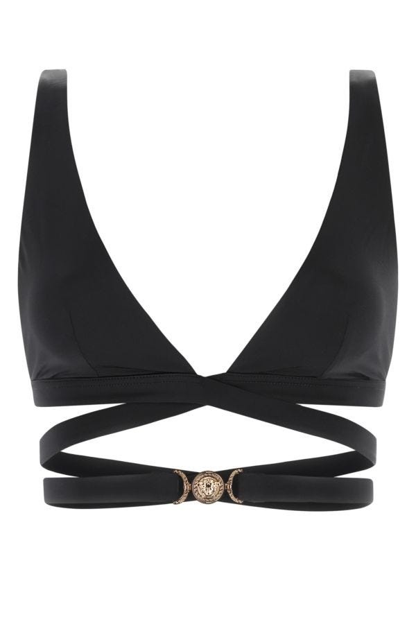 logo-embellished bikini top - 1