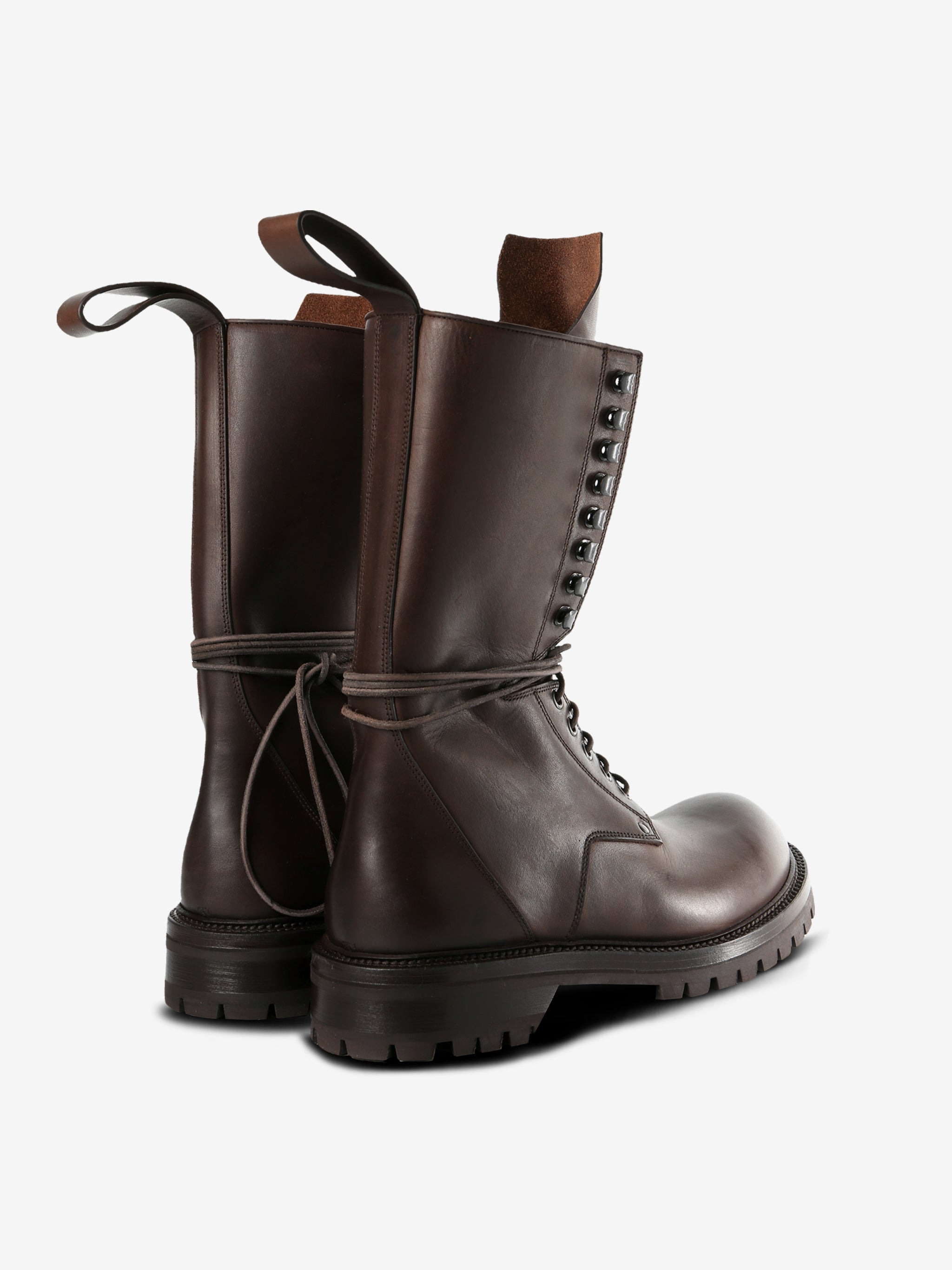 RICK OWENS - Men Stivali In Pelle Army Laced Boot - 3