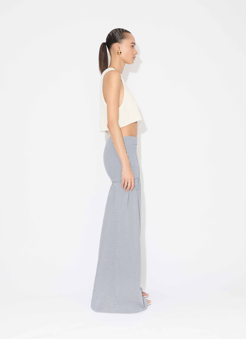 STRIPED SEERSUCKER COTTON BUSTIER JUMPSUIT 5