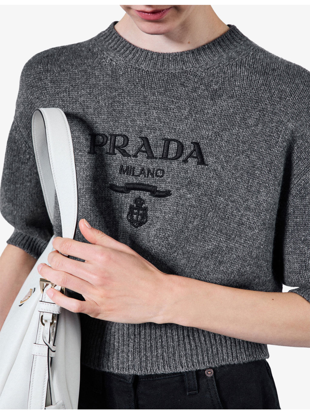 Logo-Intarsia Cashmere-Wool Blend Knitted Jumper - 5