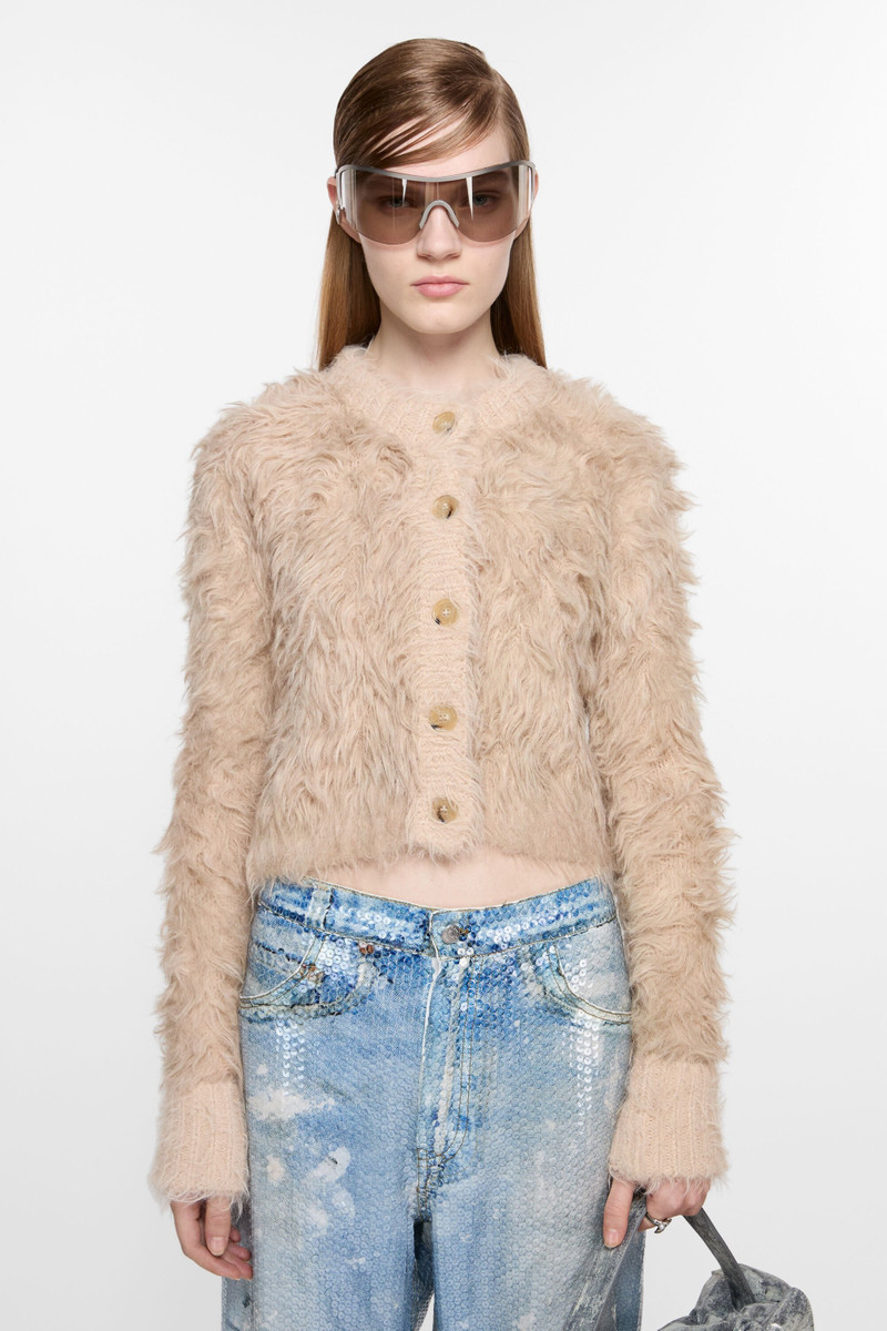Acne Studios Cardigan textured - Beige outlook