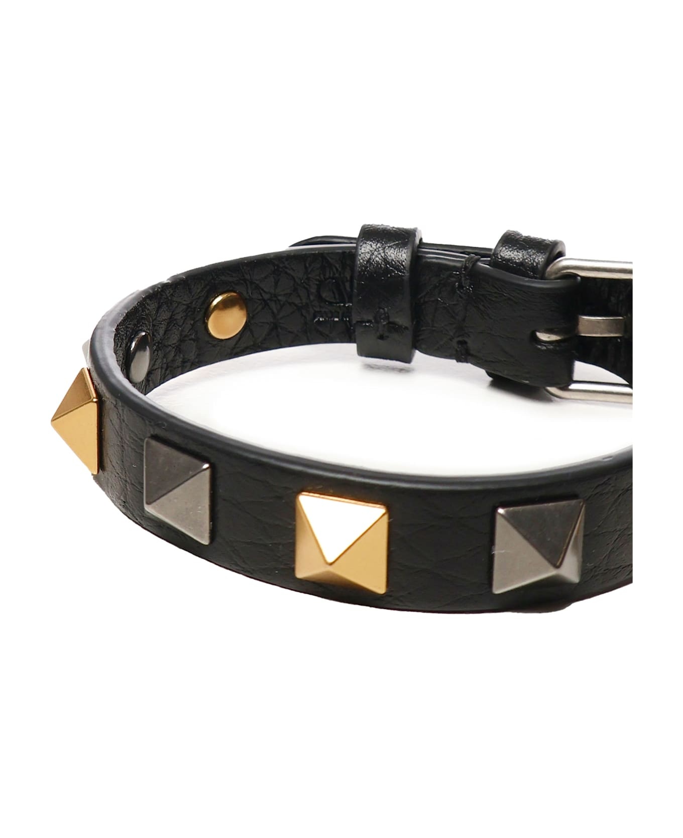 Rockstud Bracelet In Calfskin - 3