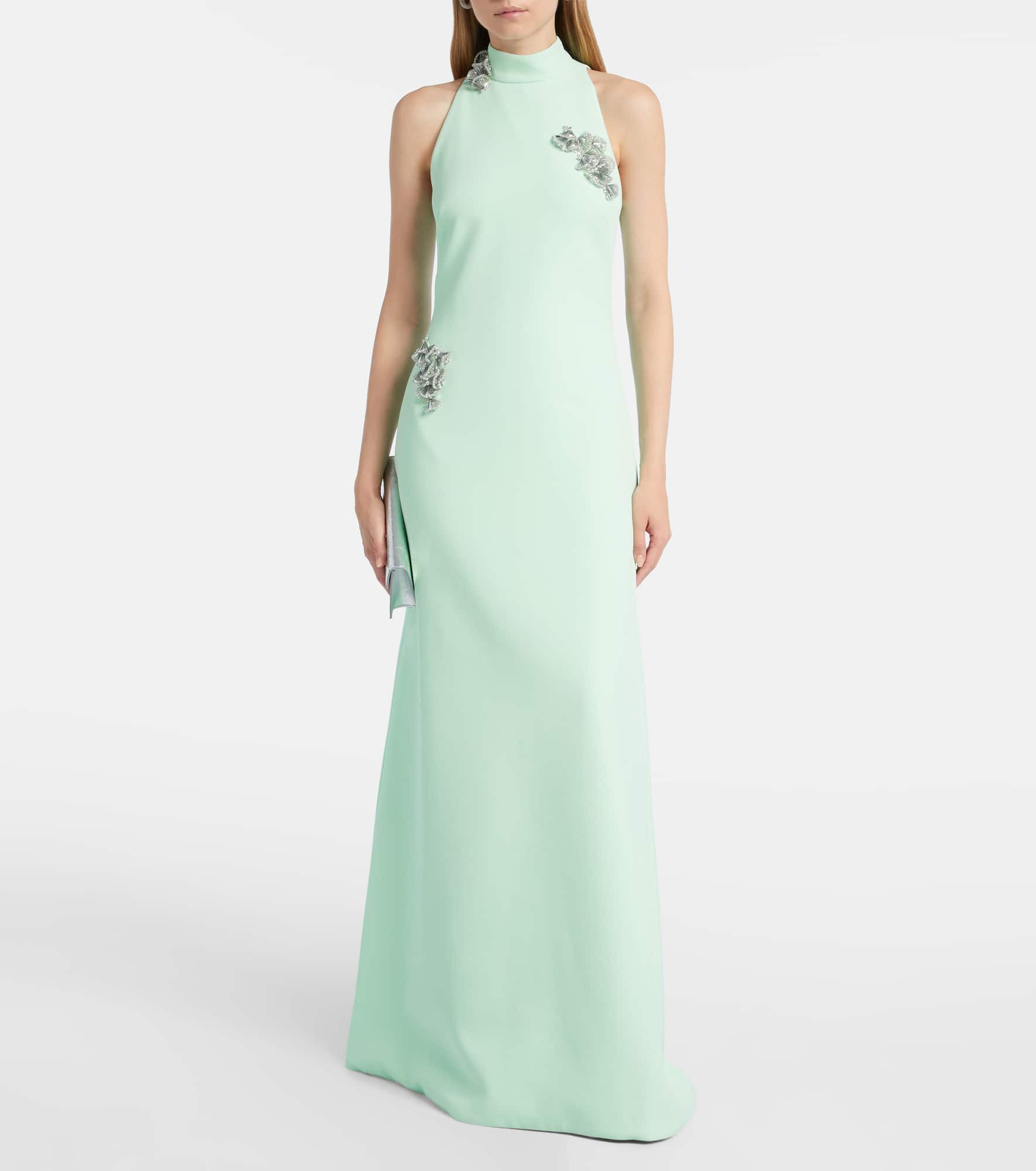 Priscilla embellished crêpe gown - 2