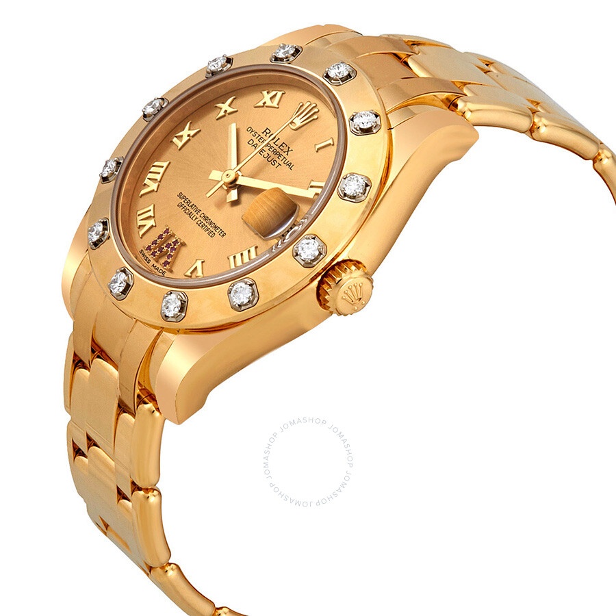 Rolex Pearlmaster Champage Dial Diamond Ladies Watch 81318CRDP - 2
