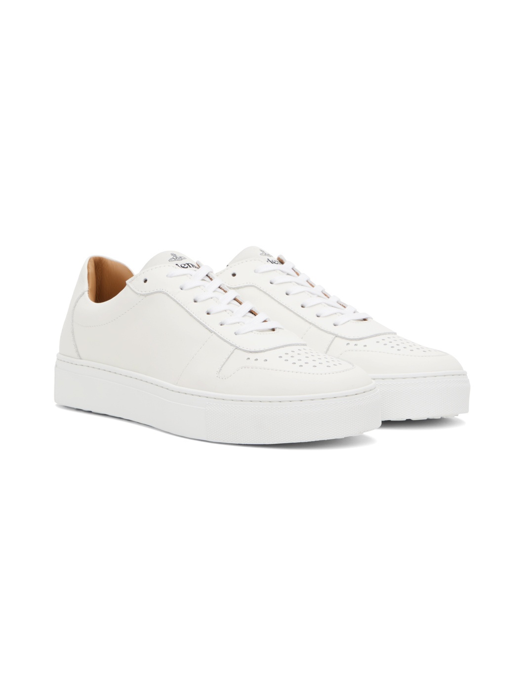 White Classic Punch Trainer Low Top Sneakers - 3