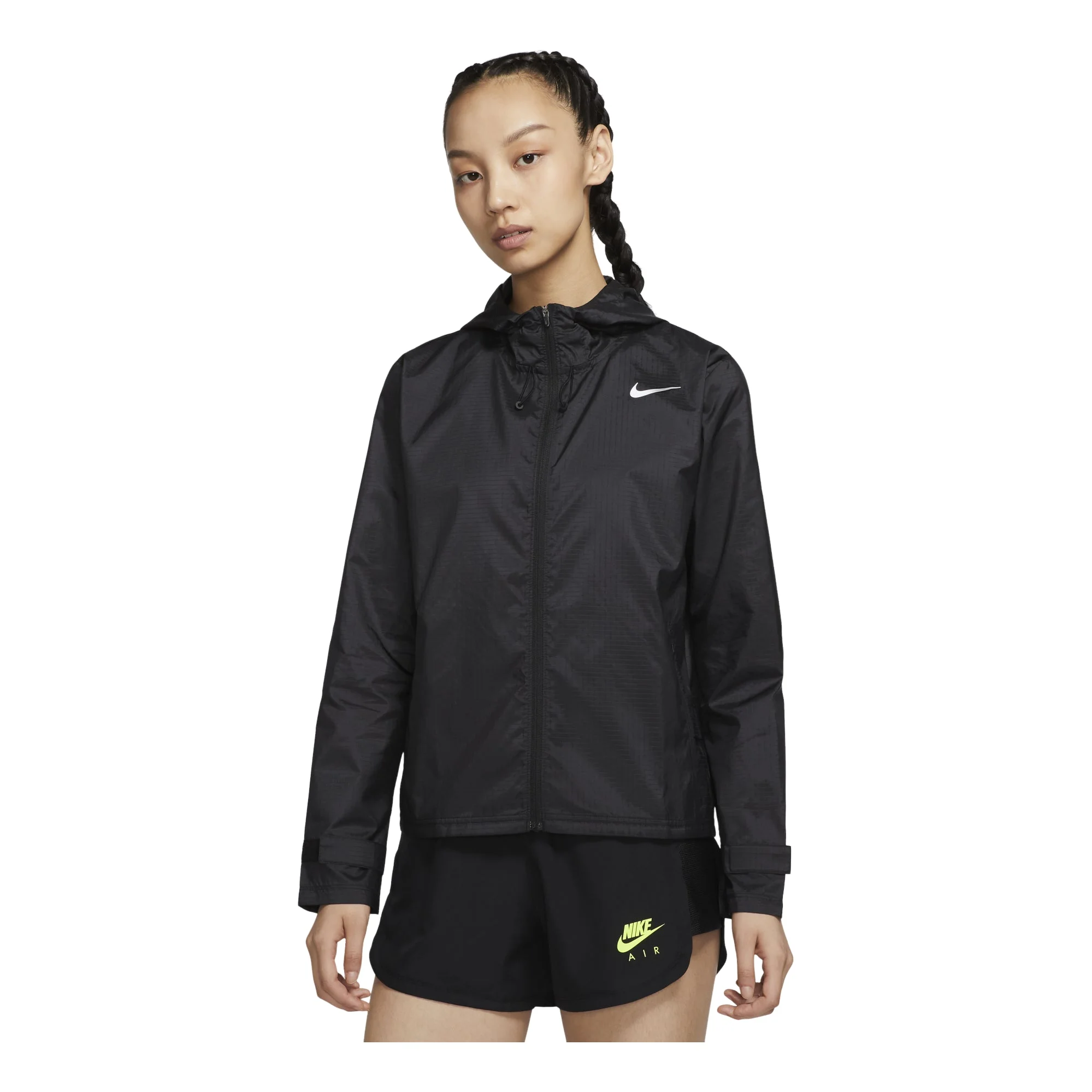 (WMNS) 나이키 재킷 운영하는 스포츠 두건 재킷 검정 CU3218-010 - 1