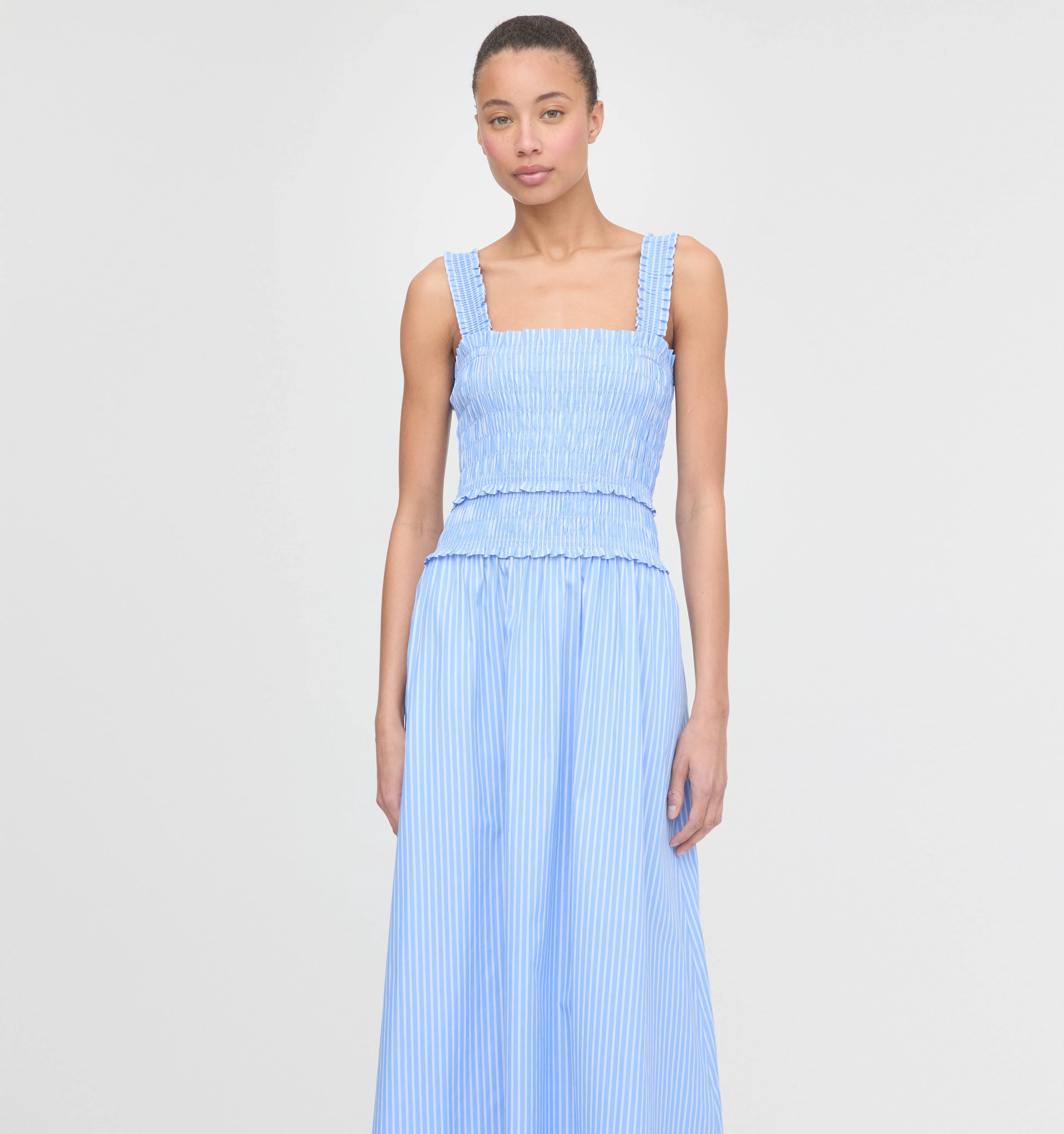 The Azalea Maxi Nap Dress - Blue Stripe - 1