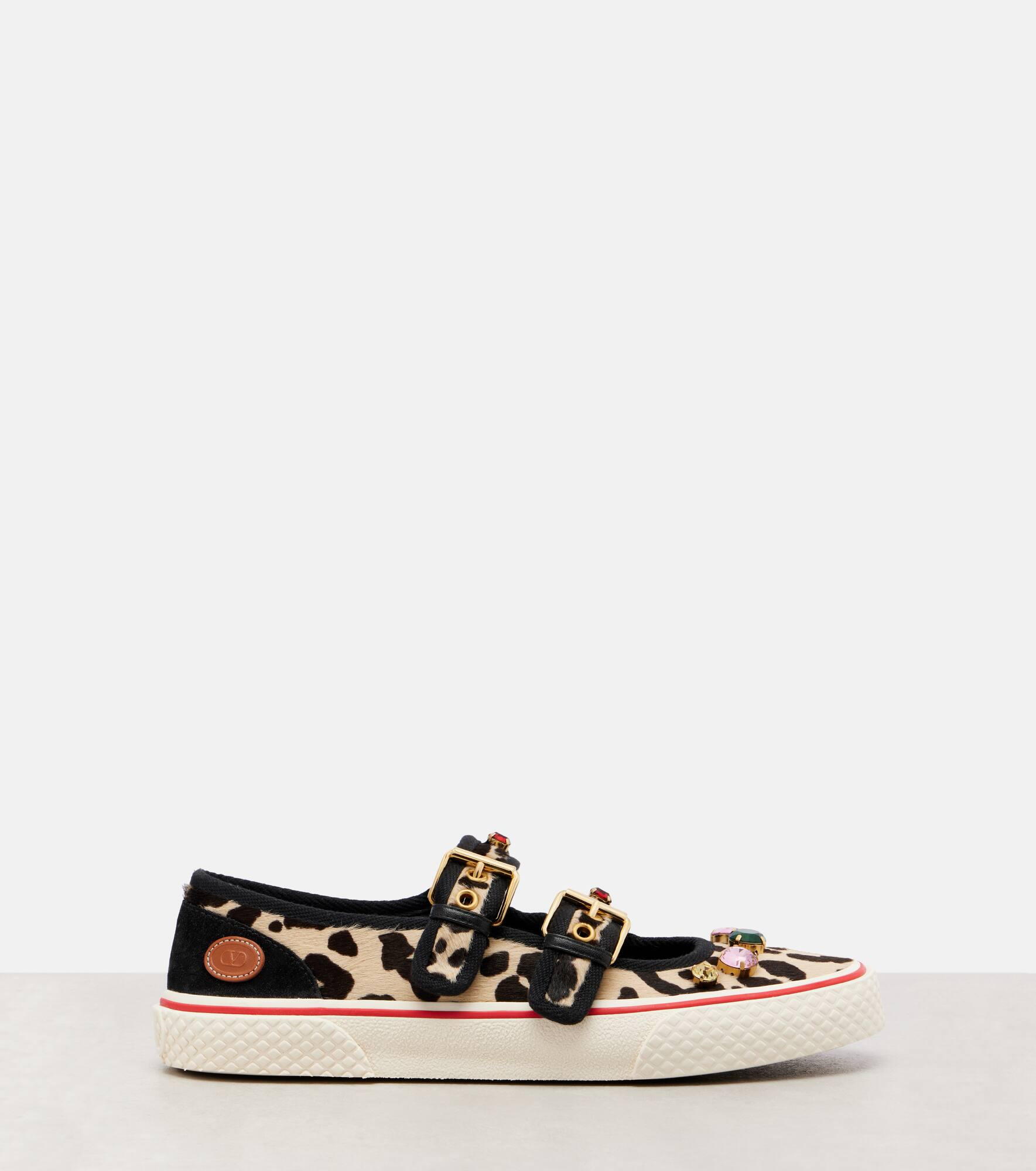 Dollyboard embellished calf hair sneakers - 4