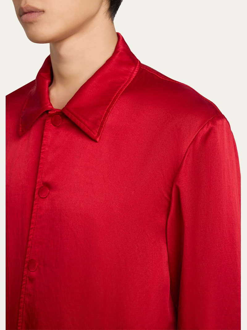Men's Overdyed Cupro-Cotton Shirt 5