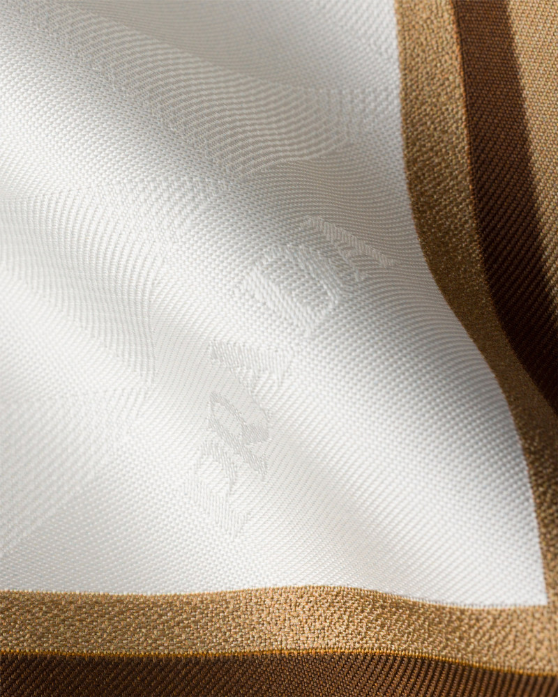 Printed silk twill jacquard scarf 55 3
