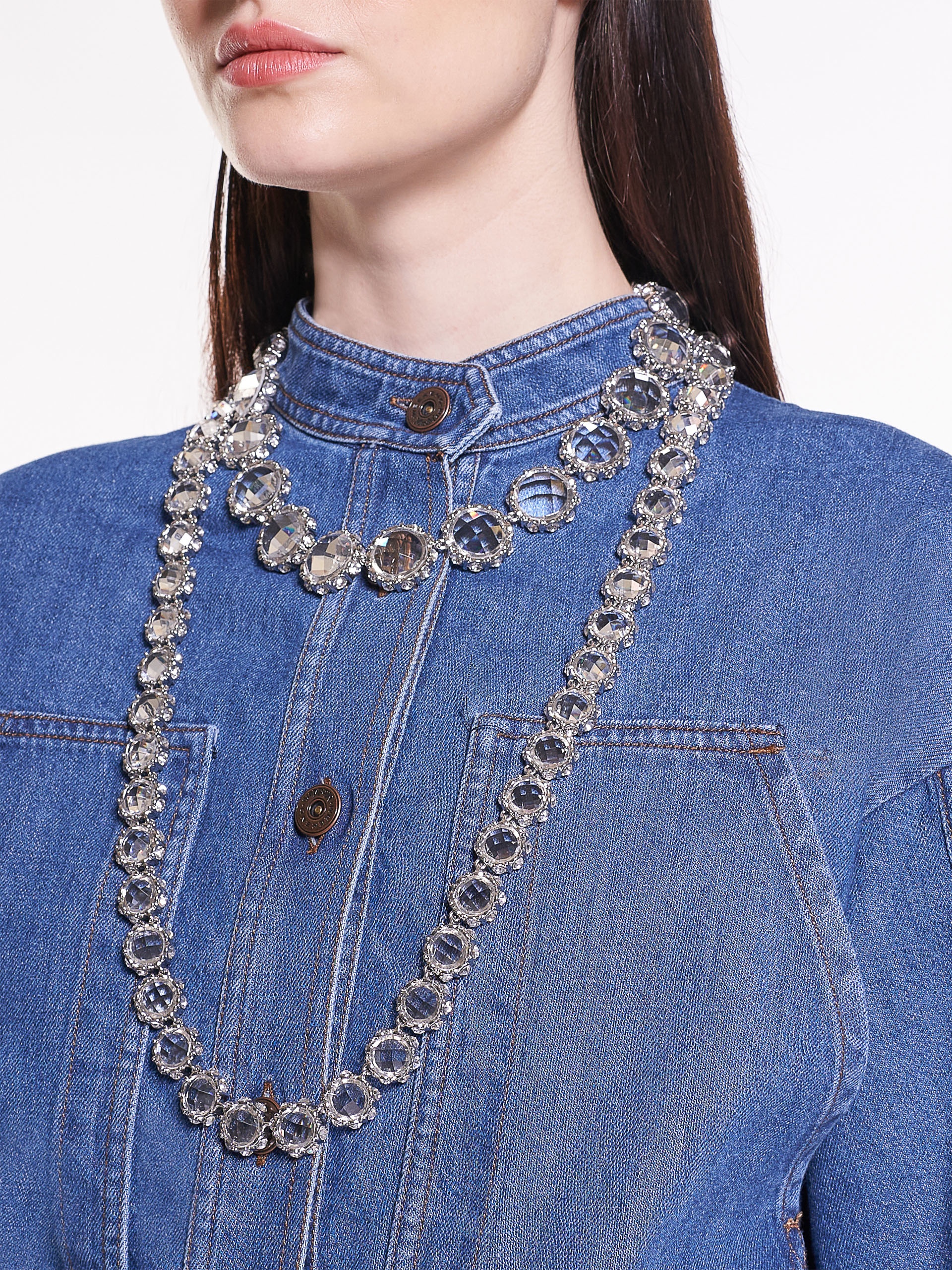 BRUNNER Metal and glass necklace - 4
