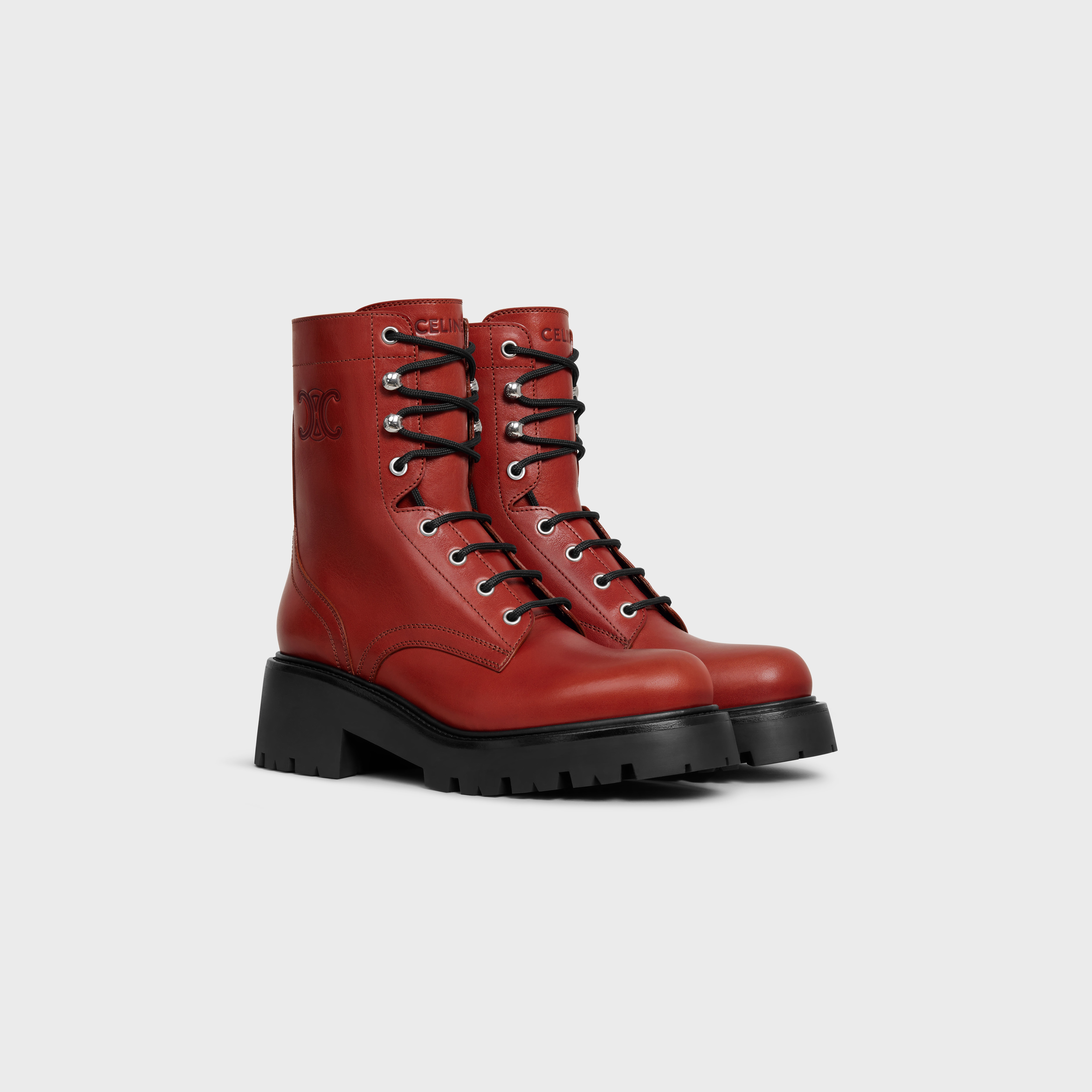 CELINE TRIOMPHE RANGERS MID LACE-UP BOOT in CALFSKIN - 2