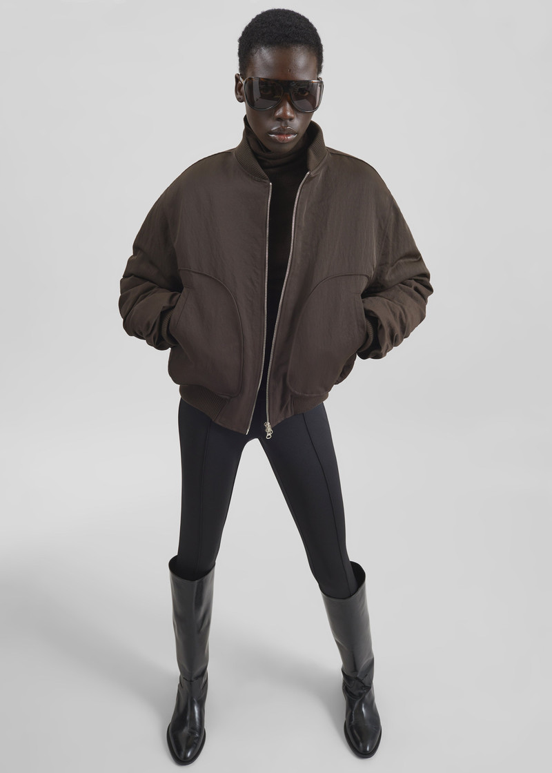 Valdres Padded Bomber Jacket - Brown 3