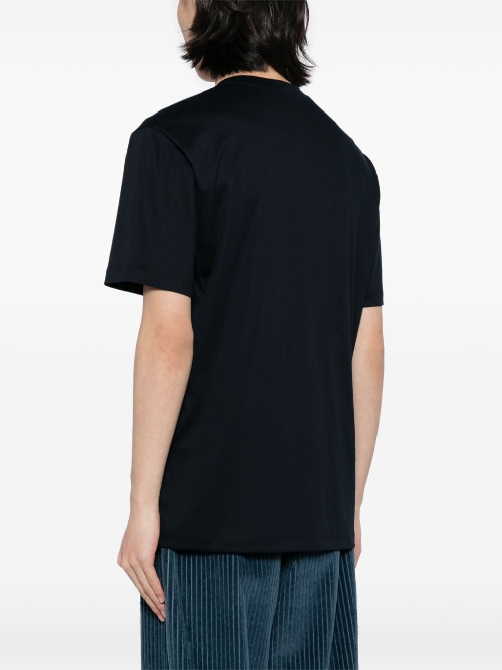 logo-embroidered cotton T-shirt - 4