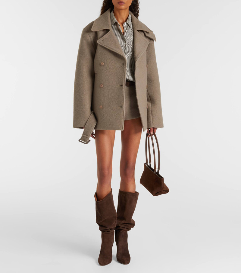 The Frankie Shop Vail virgin wool shorts outlook