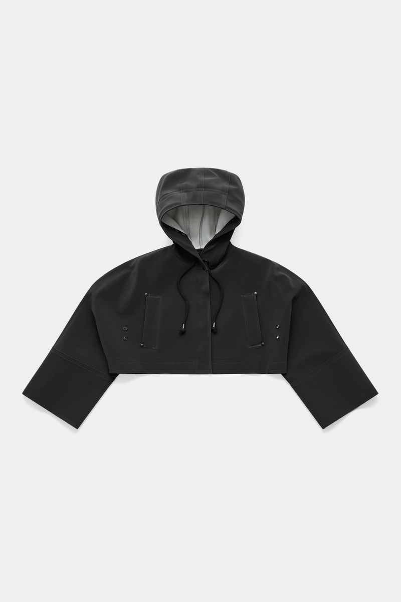 Lilla Tre Cropped Raincoat Black 6