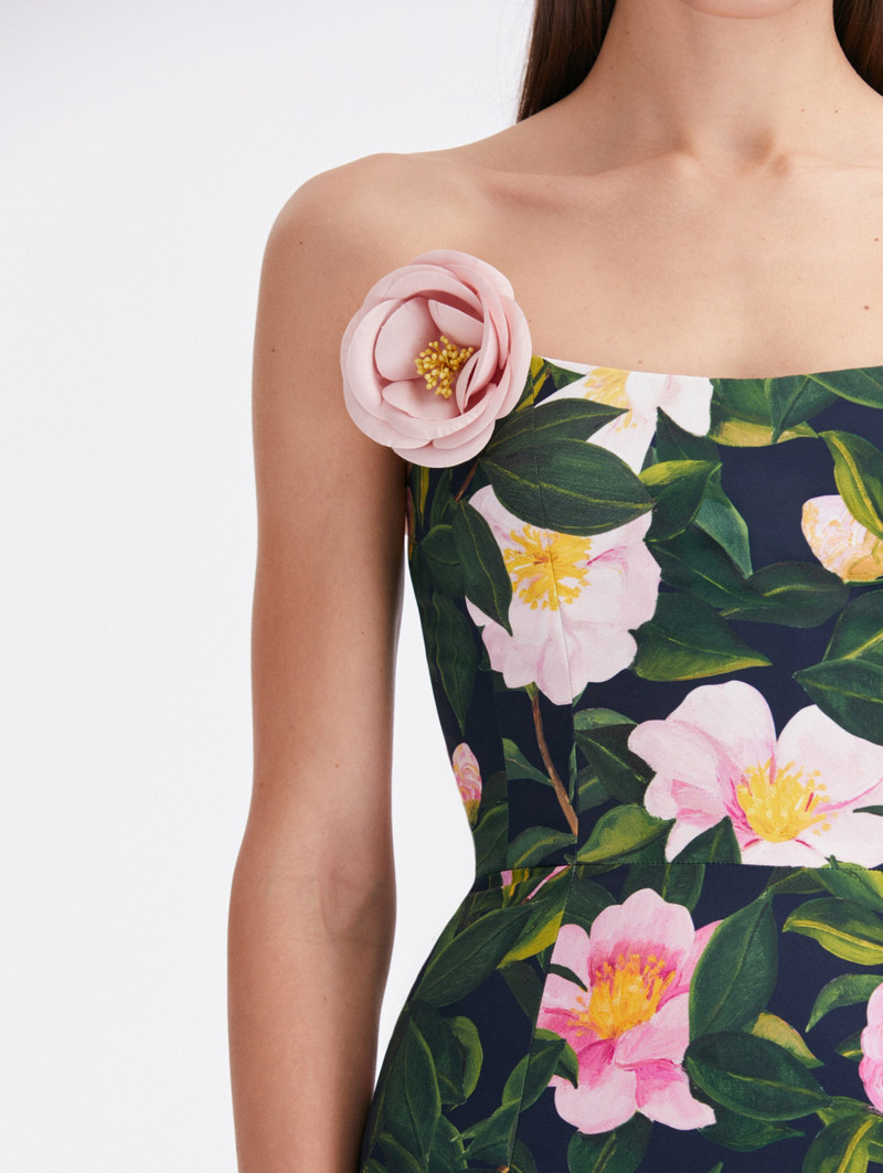 CAMELLIA FAILLE EMBROIDERED GOWN 3