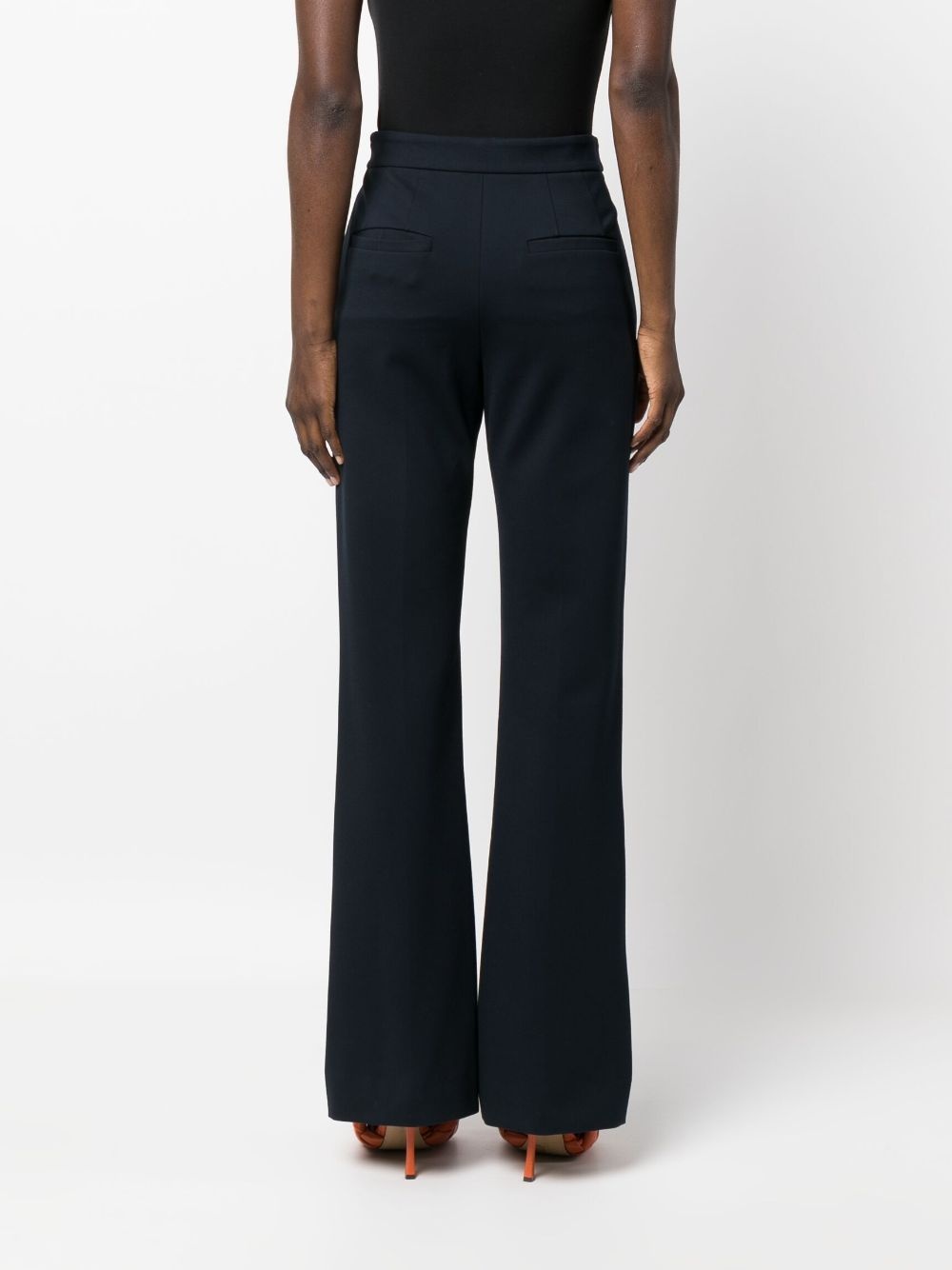 slip-on flared trousers - 4