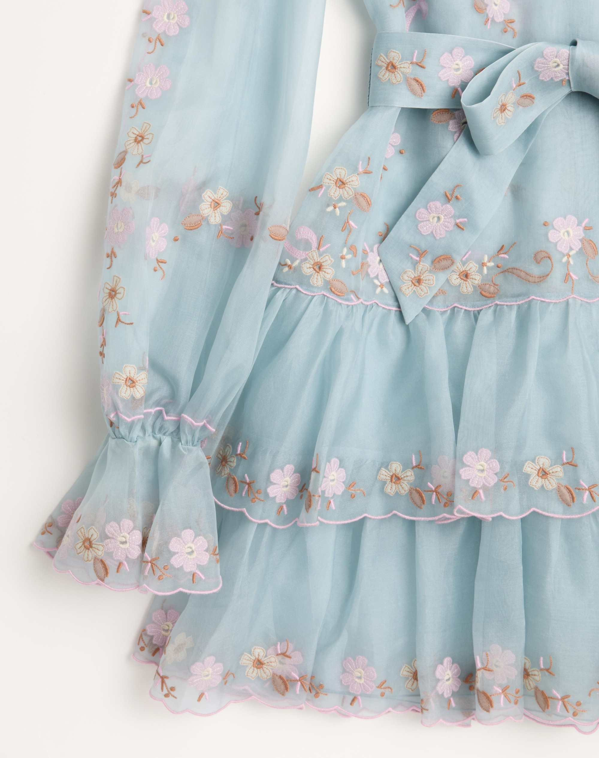SHORT EMBROIDERED ORGANZA DRESS - 8