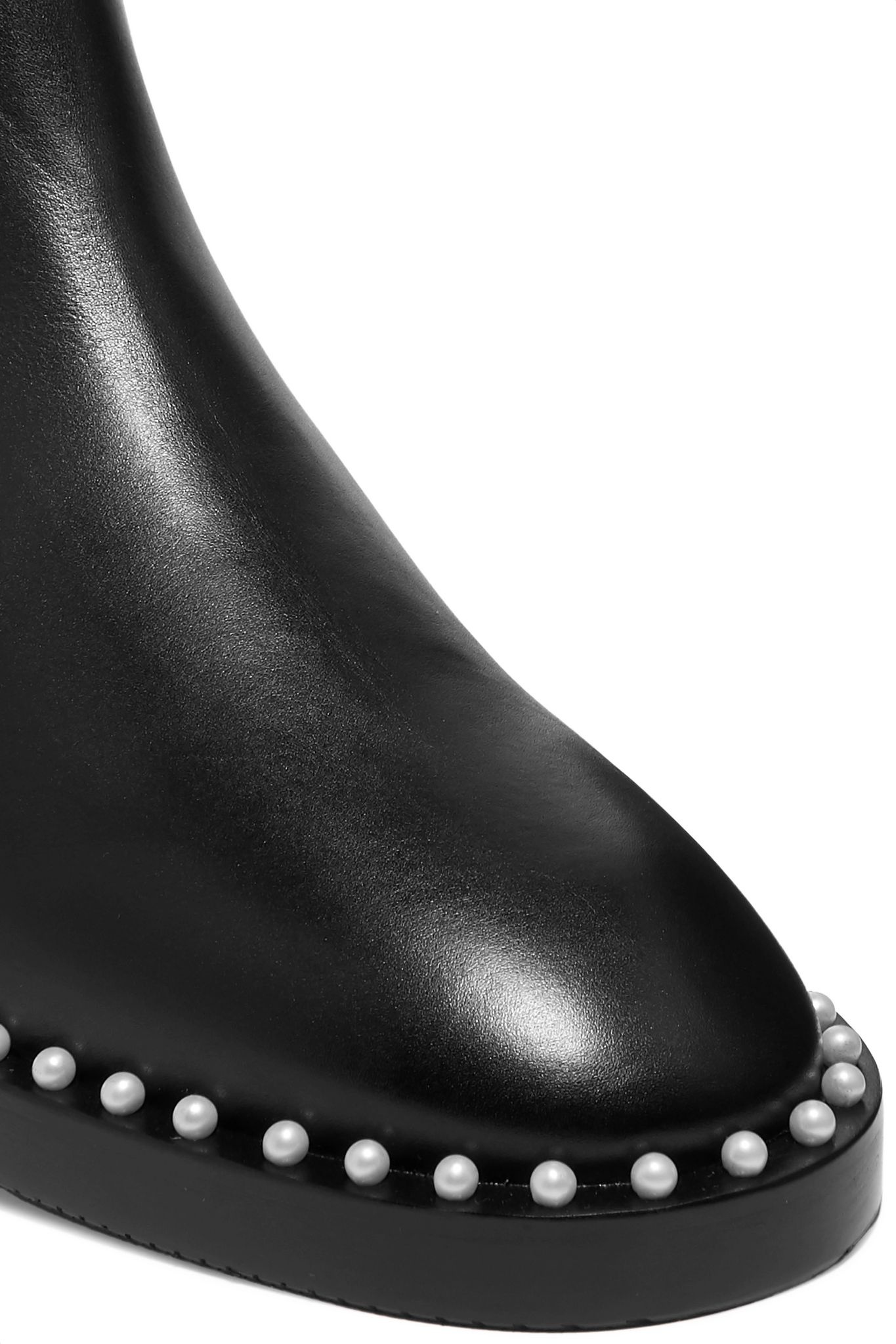 Cline faux pearl-embellished leather Chelsea boots - 5