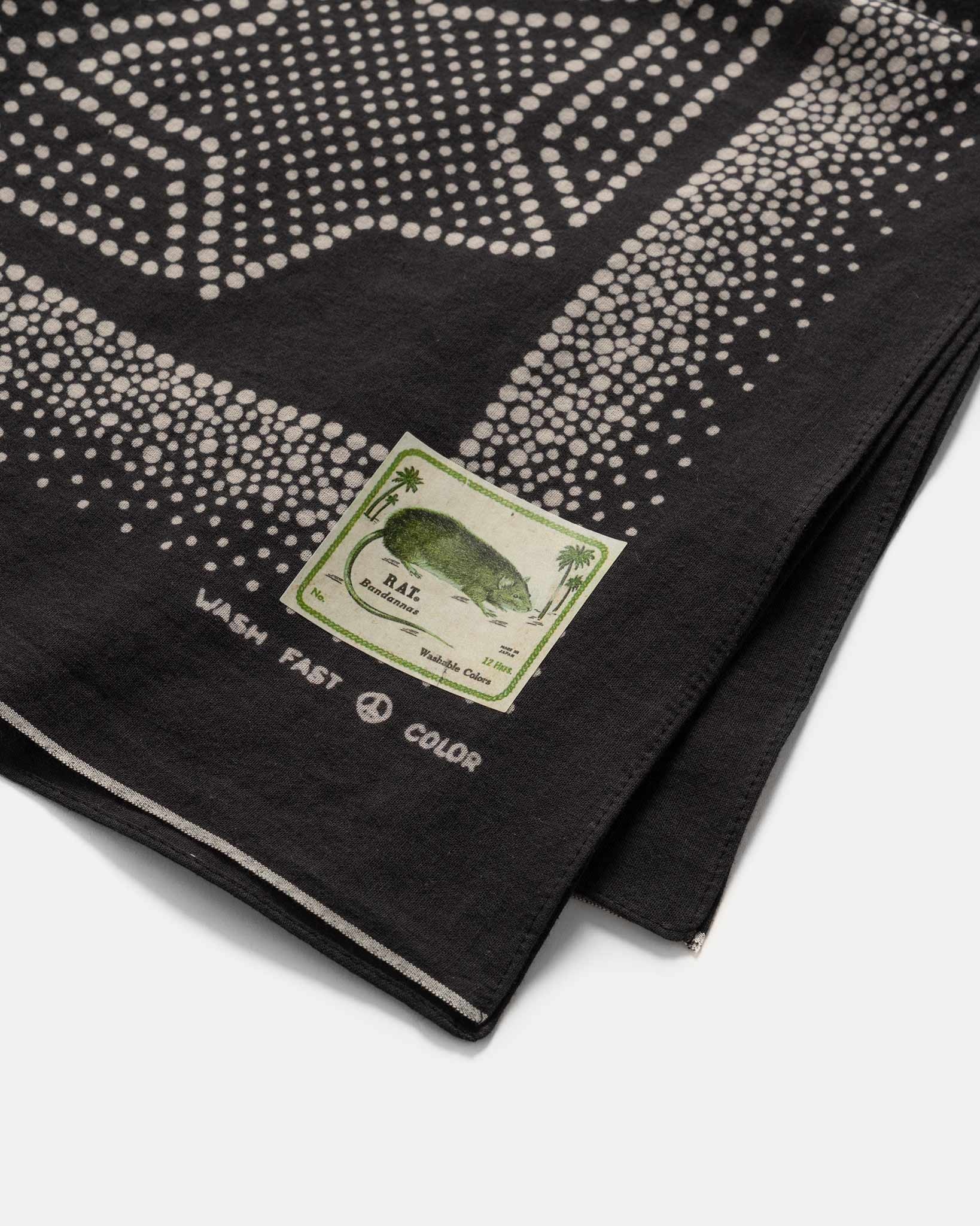 Fastcolor Selvedge Bandanna (MAGPIE Embroidery) Black - 2