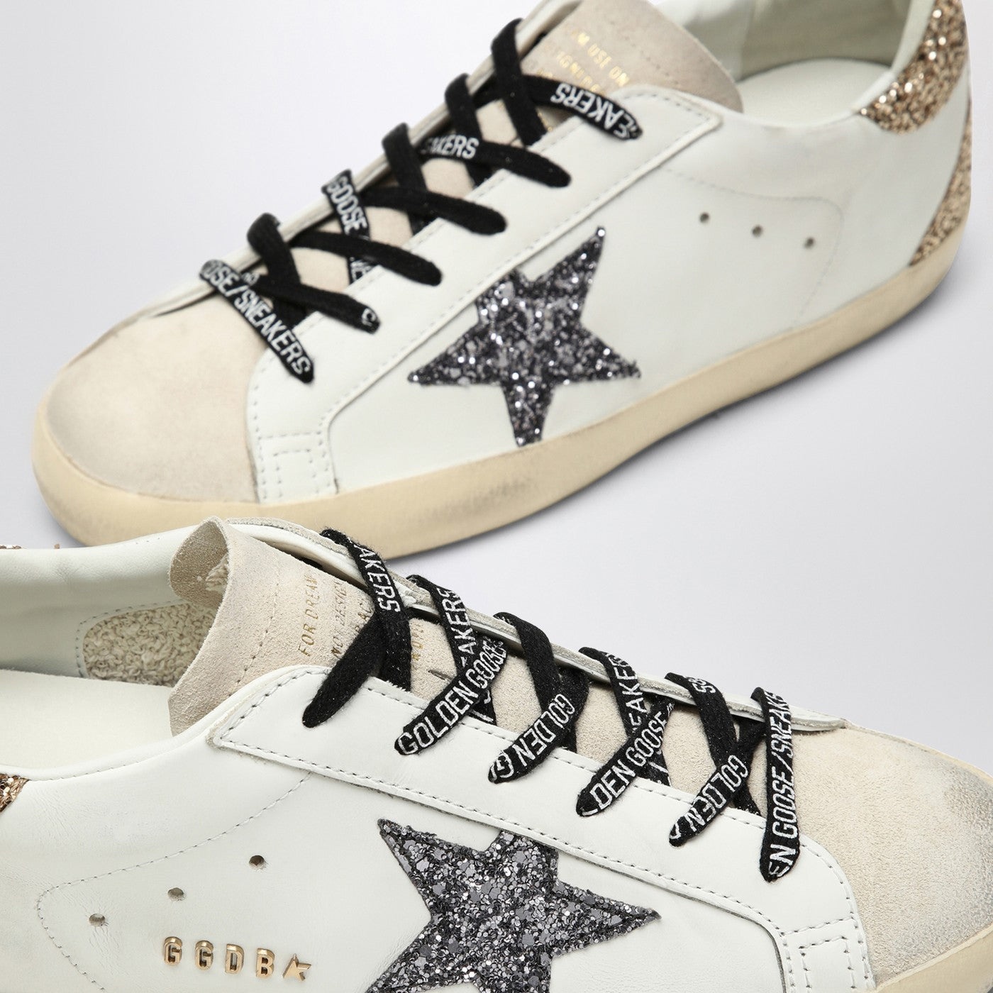 Golden Goose White/Silver/Gold Super Star Sneaker - 5