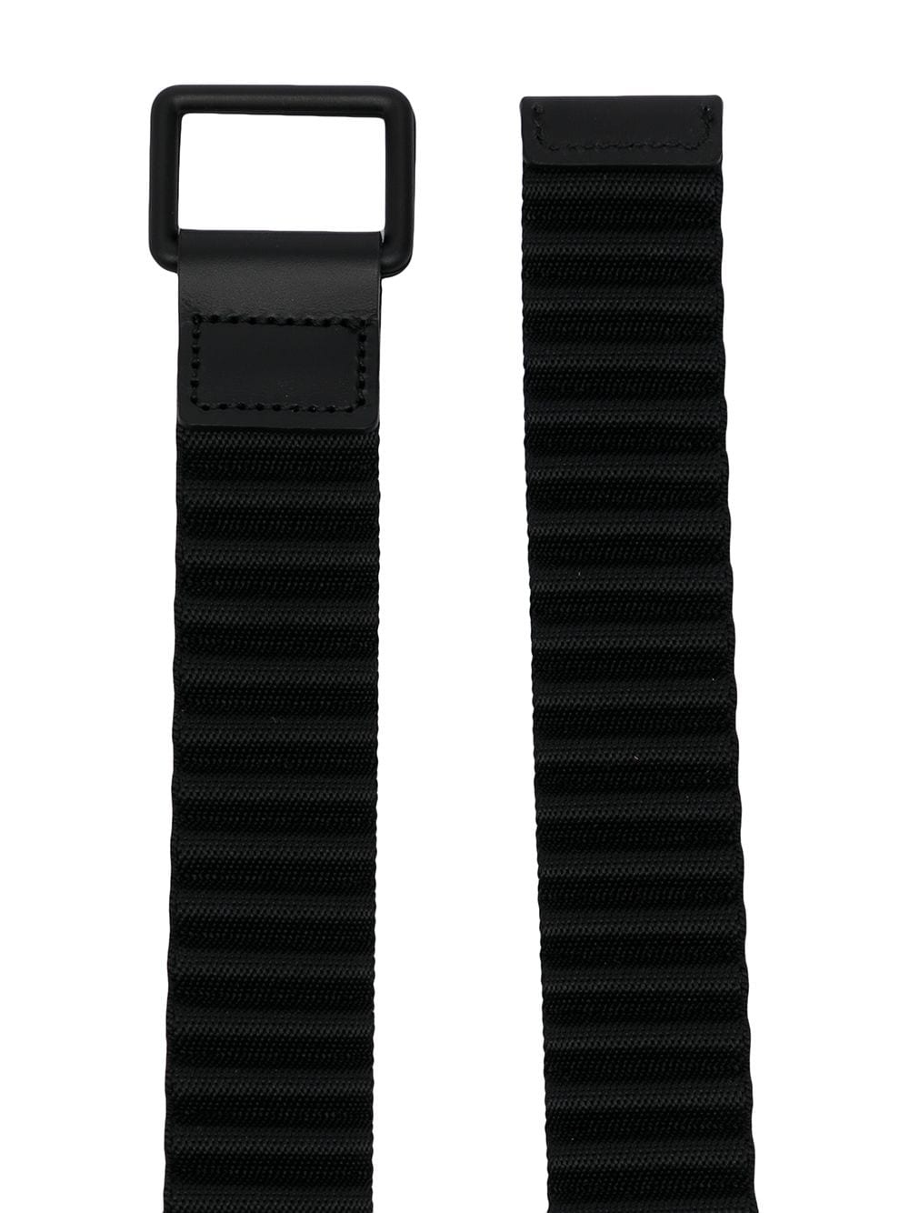 ribbed buckle-fastening belt - 2