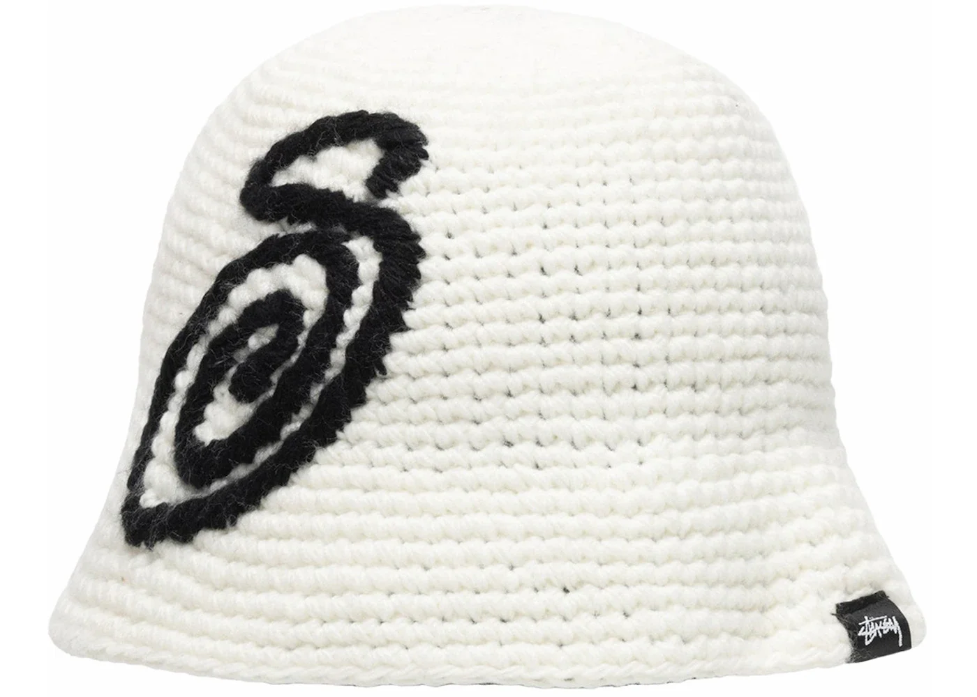 Stussy Swirly S Knit Bucket Hat Bone - 1