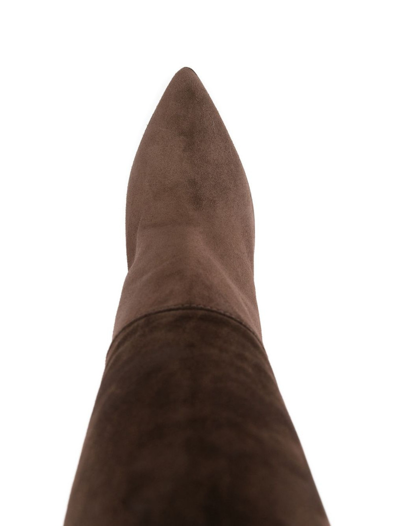 100mm suede stiletto knee-high boots 4
